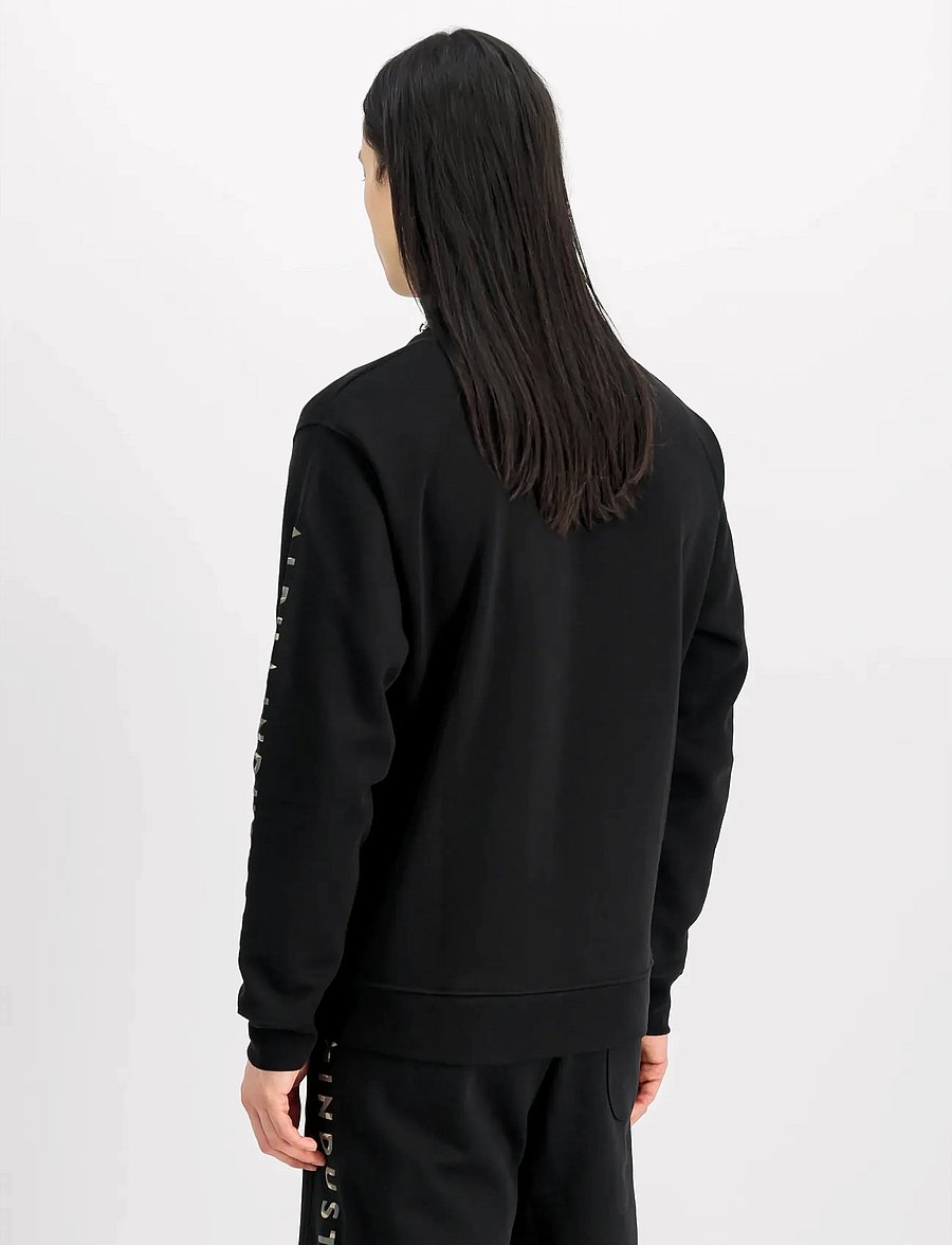 Alpha Industries - Camo Sleeve Sweatshirt - shoppa efter stil - black - 3