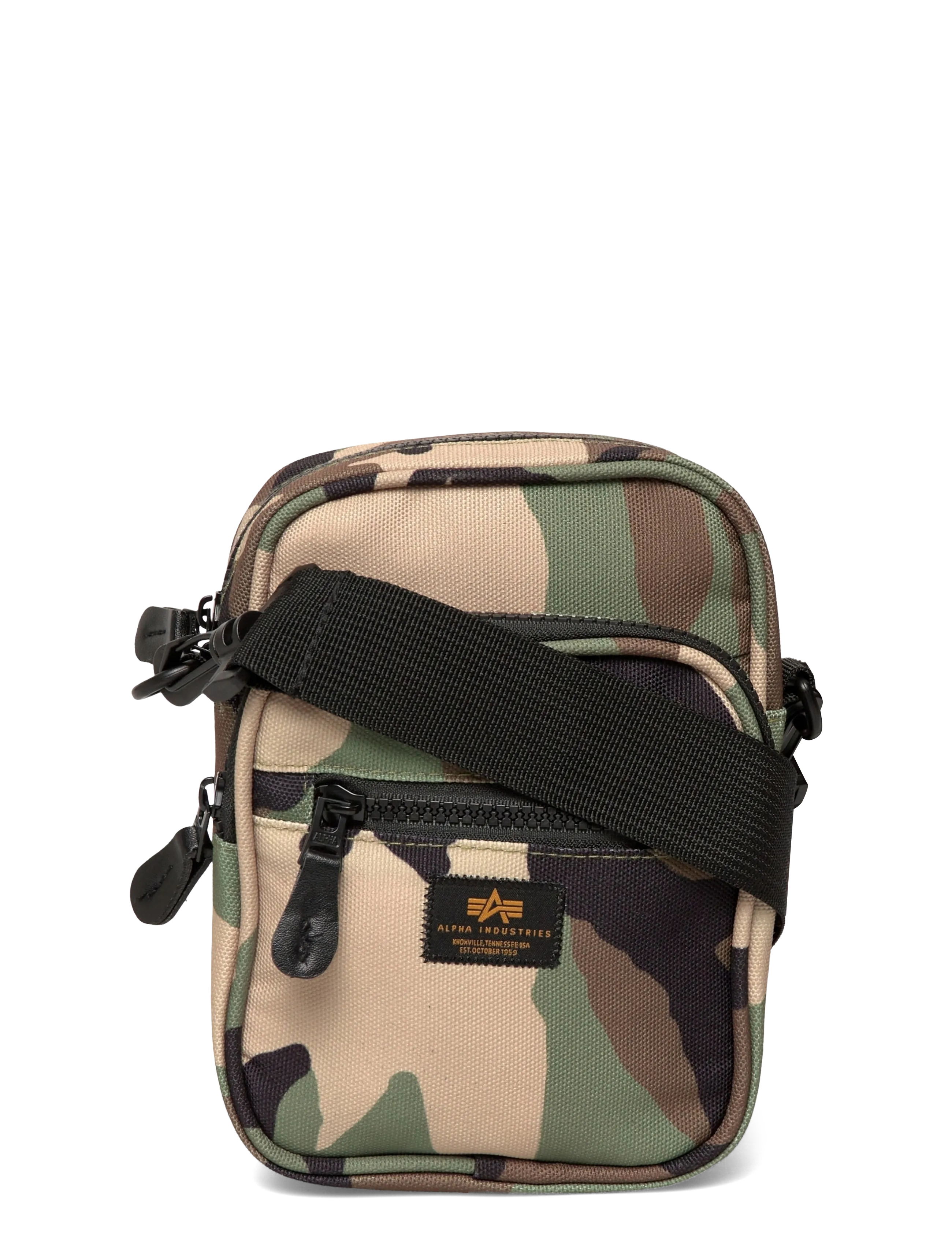 Alpha Industries Label Messenger Bag S - Skuldertasker - WDL CAMO 65 / green