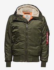 Alpha Industries - MA-1 Hooded - spring jackets - dark green - 0