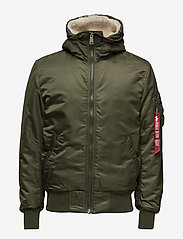 Alpha Industries - MA-1 Hooded - spring jackets - dark green - 1