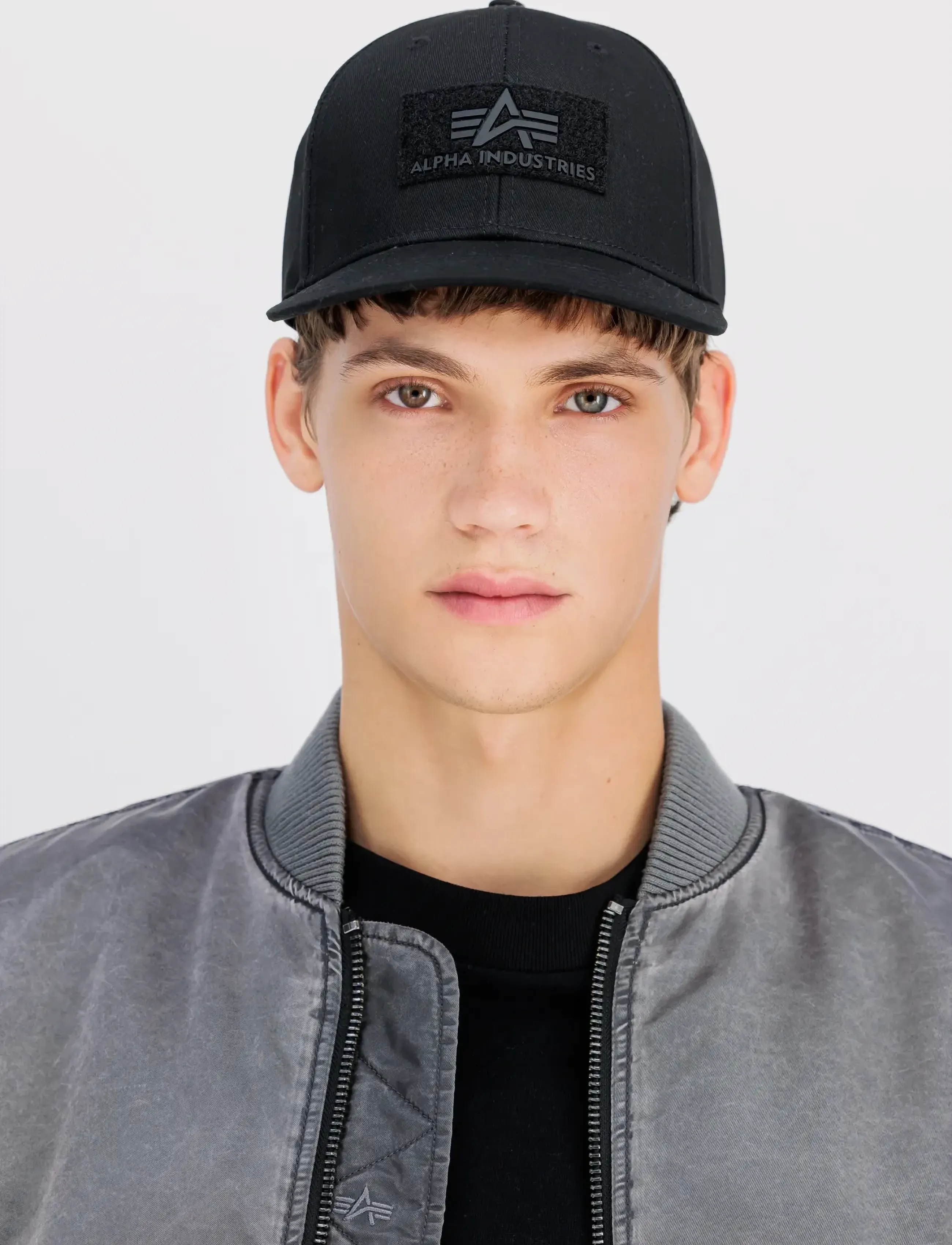 Alpha Industries Velcro Cap, One Size, Headwear, Schwarz - Caps, Männerswear