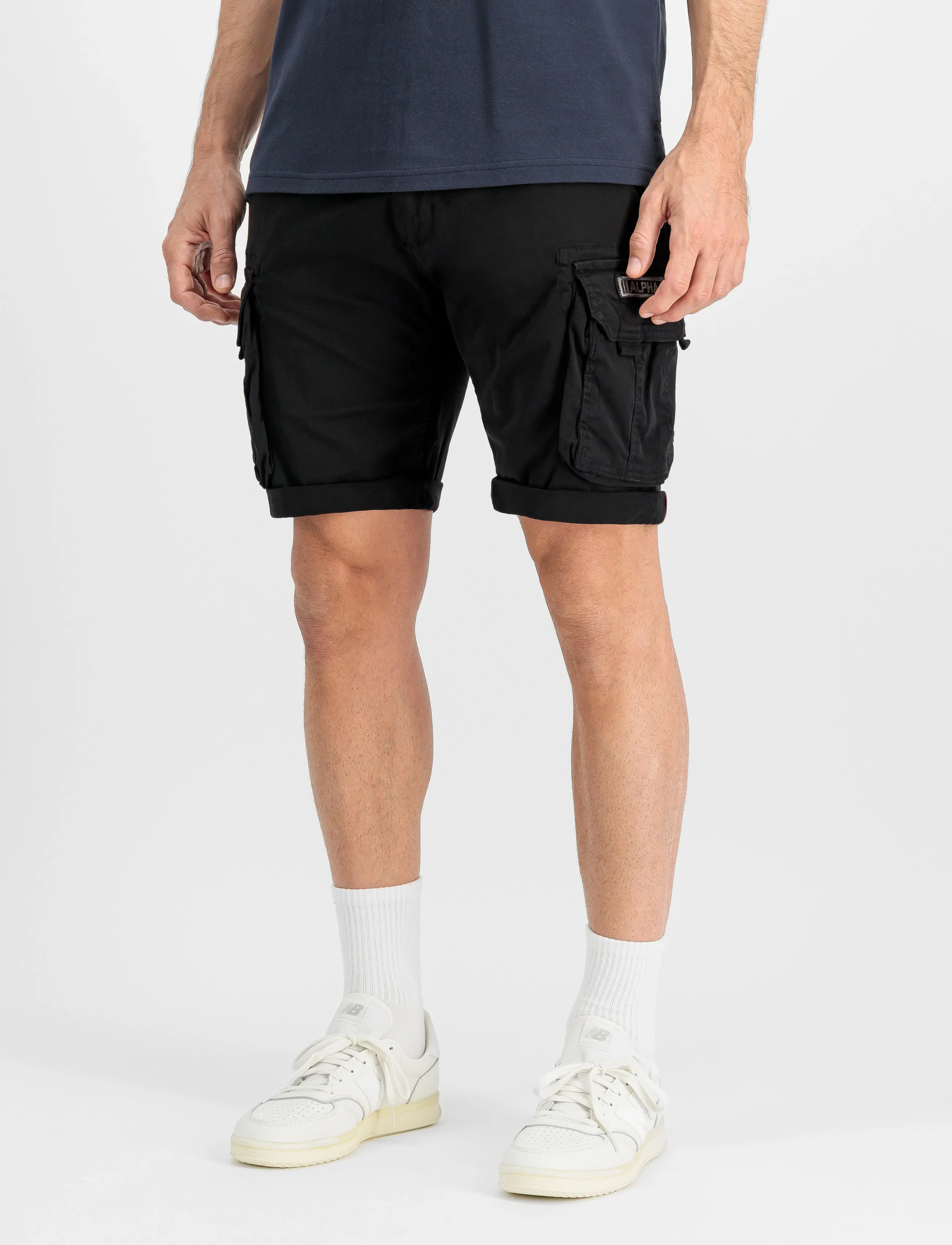 Alpha Industries Crew Short, 36, Black, Shorts > Cargo Shorts, Herre