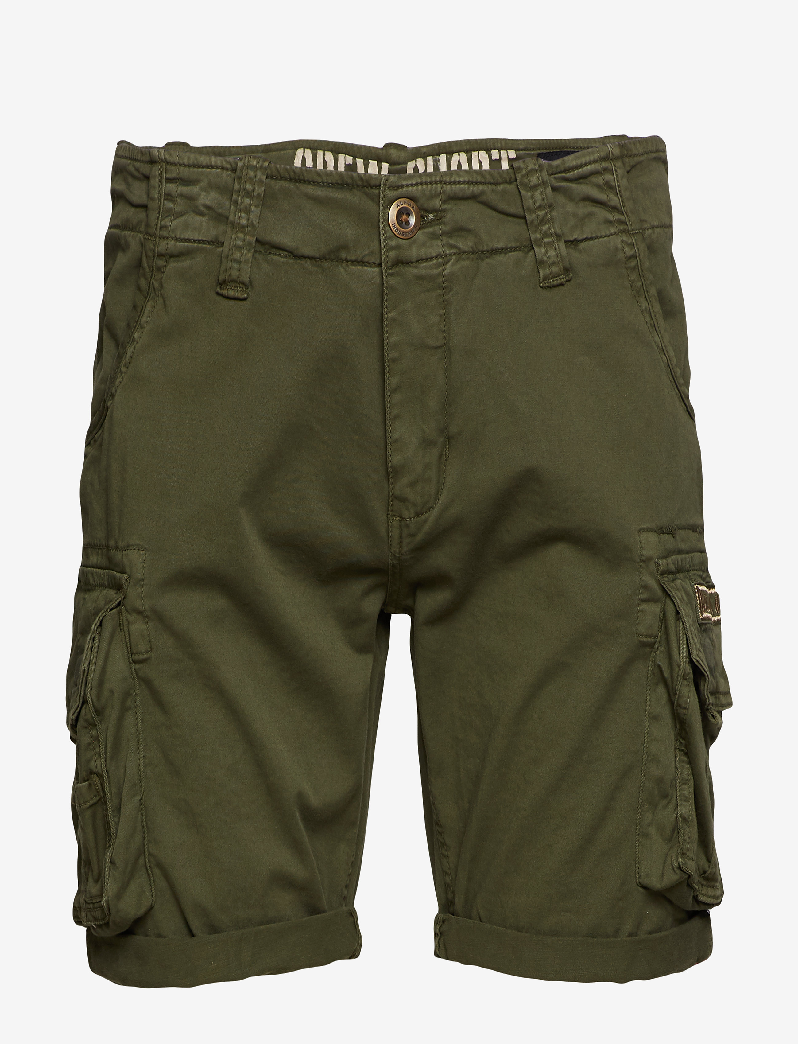 Alpha Industries Crew Short, 31, Khaki green, Shorts > Cargo Shorts, Herre