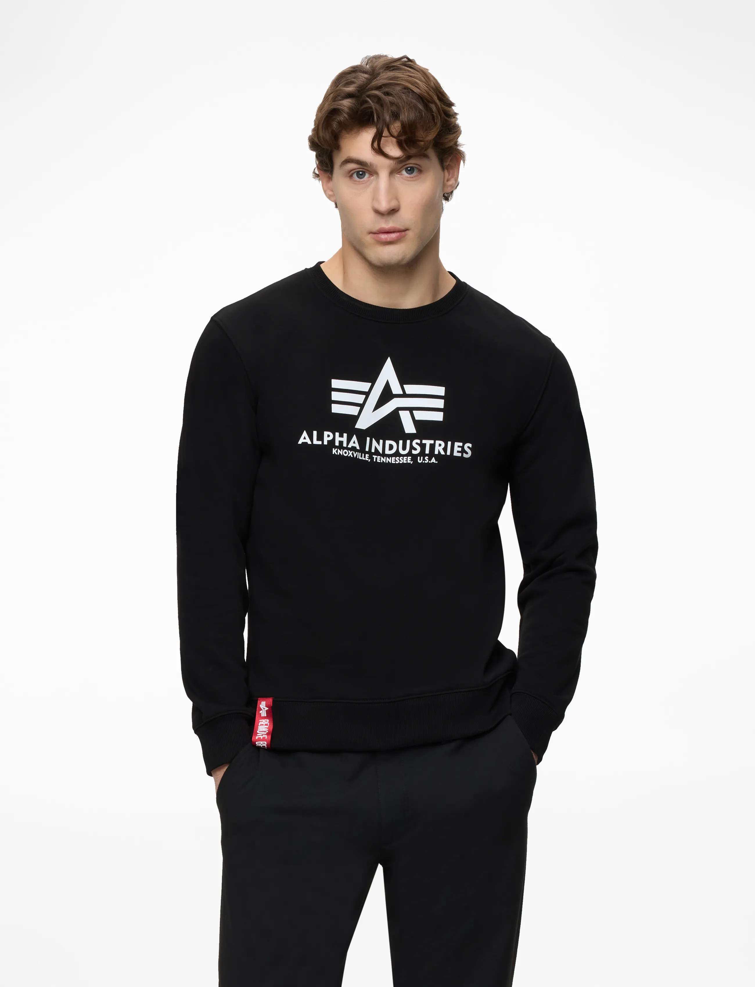 Alpha Industries Basic Sweater - Sweatshirts - BLACK / black