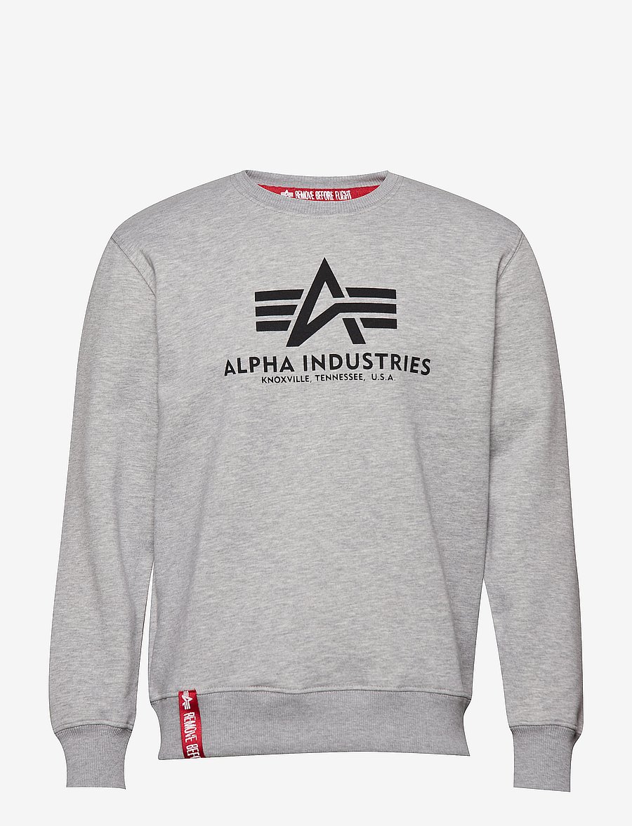 Alpha Industries - Basic Sweater - sweatshirts - grey heather - 1