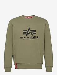 Alpha Industries - Basic Sweater - huvtröjor - olive - 0