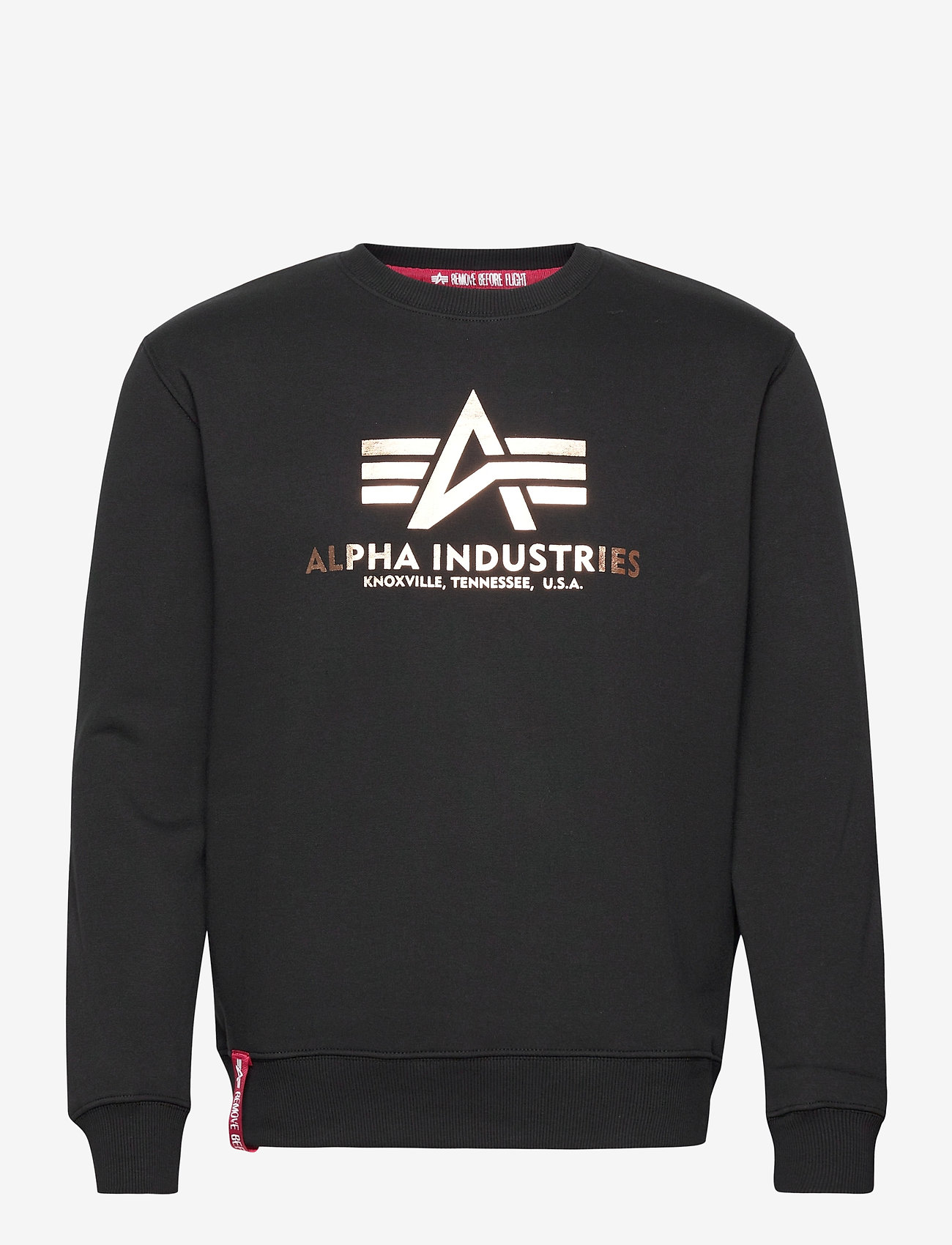 Alpha Industries - Basic Sweater Foil Print - black/gold - 0