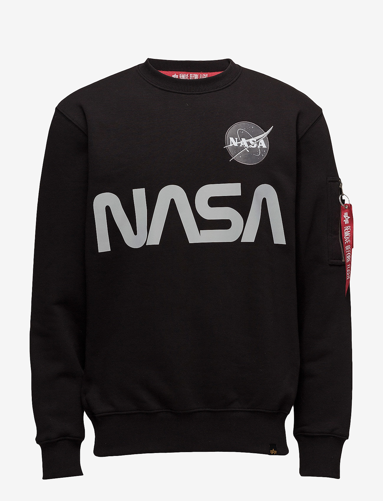 Alpha Industries - NASA Reflective Sweater - džemperiai su gobtuvu - black - 0