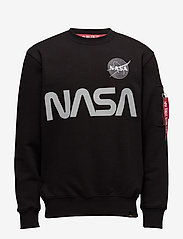 Alpha Industries - NASA Reflective Sweater - huvtröjor - black - 0