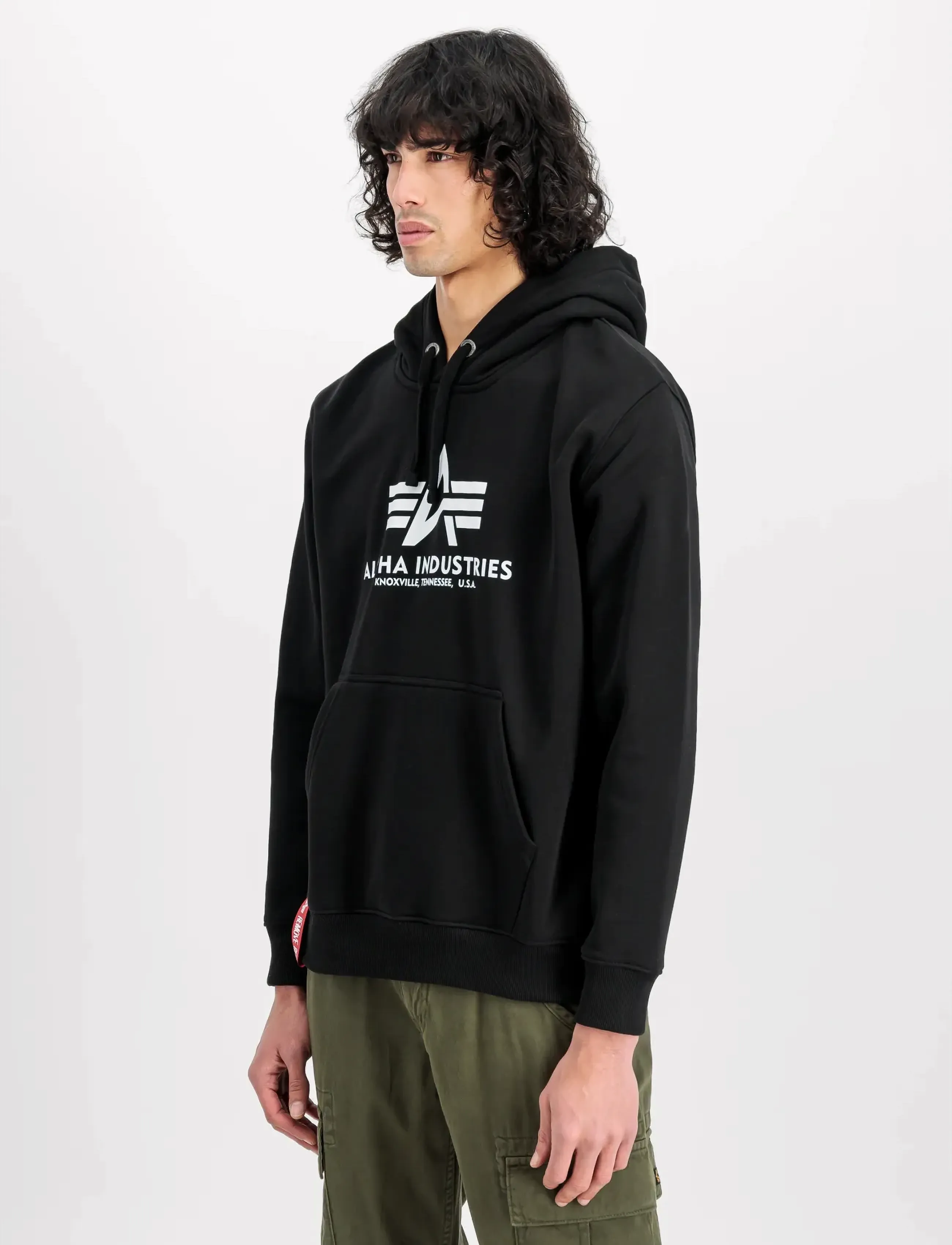 Alpha Industries Basic Hoodie BL - Dressipluusid - BLACK / black
