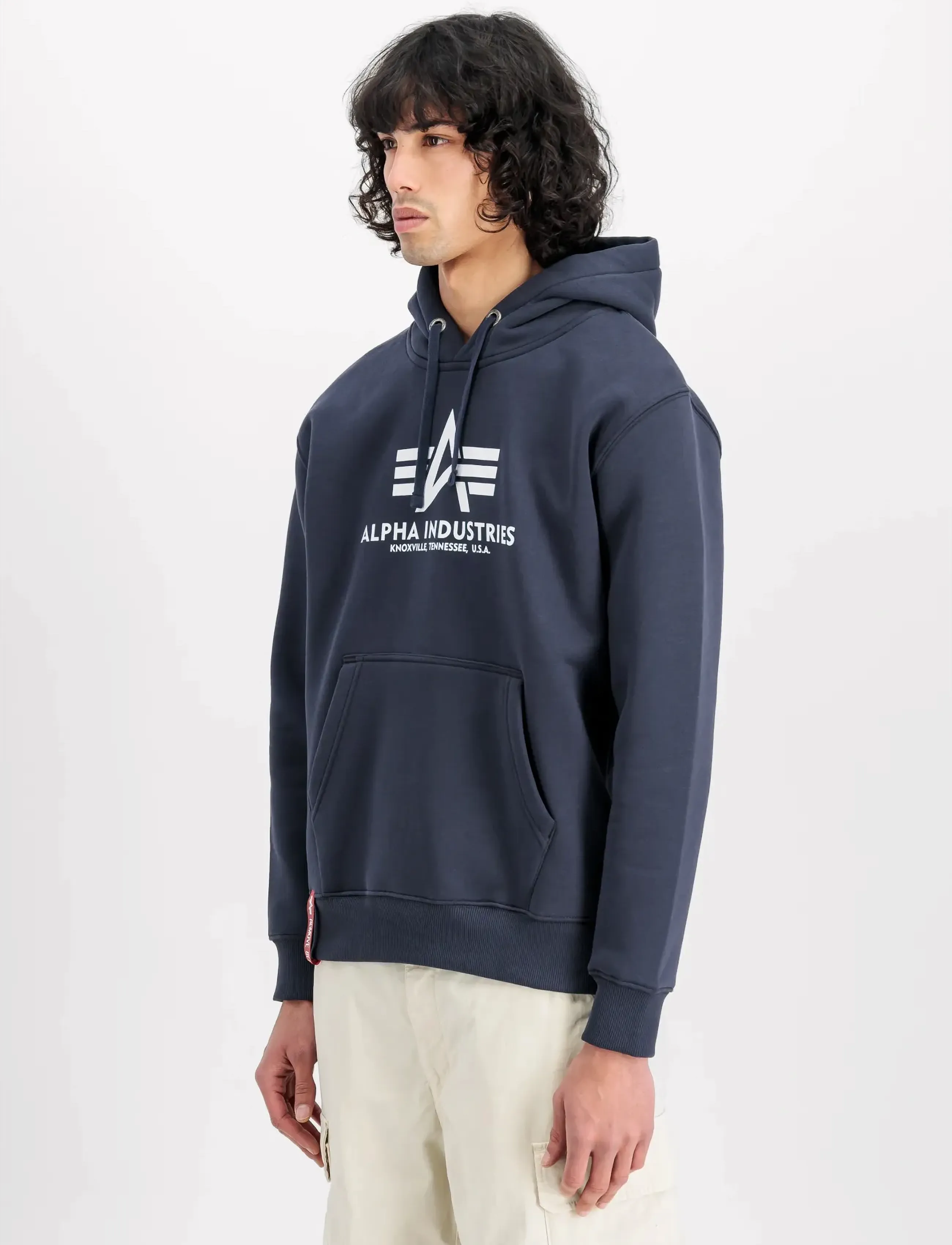 Alpha Industries Basic Hoodie Bl, Mænd, Hættetrøje, Navy, Str: S