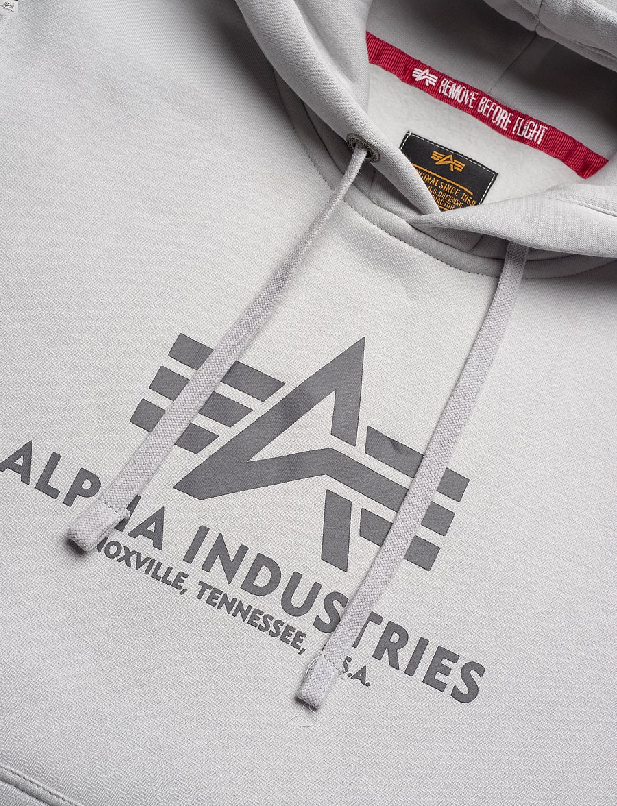 Alpha Industries - Basic Hoodie BL - kapuutsiga dressipluusid - pastel grey - 4