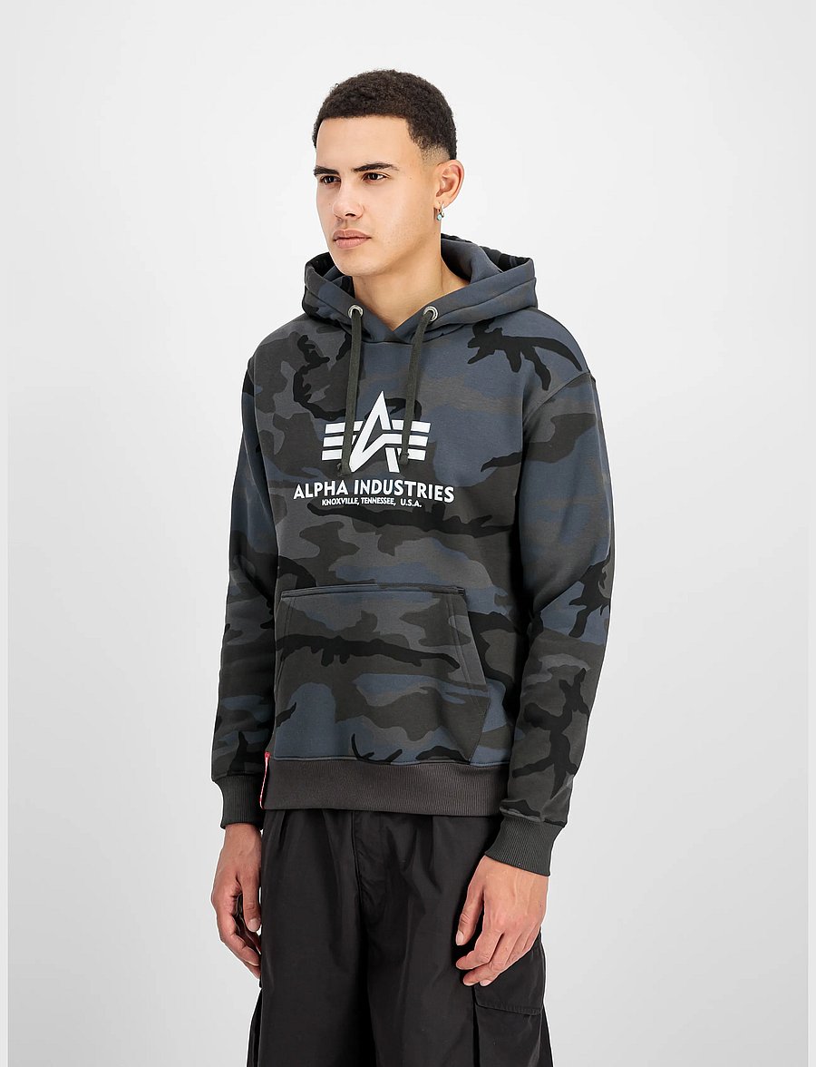 Alpha Industries - Basic Hoodie BL Camo - hættetrøjer - black camo - 0