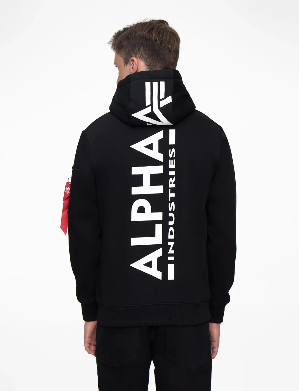 Alpha Industries - Back Print Hoodie - hupparit - black - 4