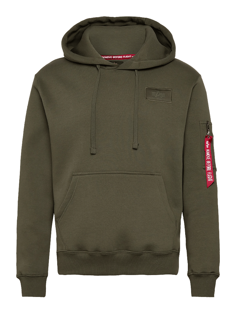 Alpha Industries - Back Print Hoody - hættetrøjer - dark olive - 0