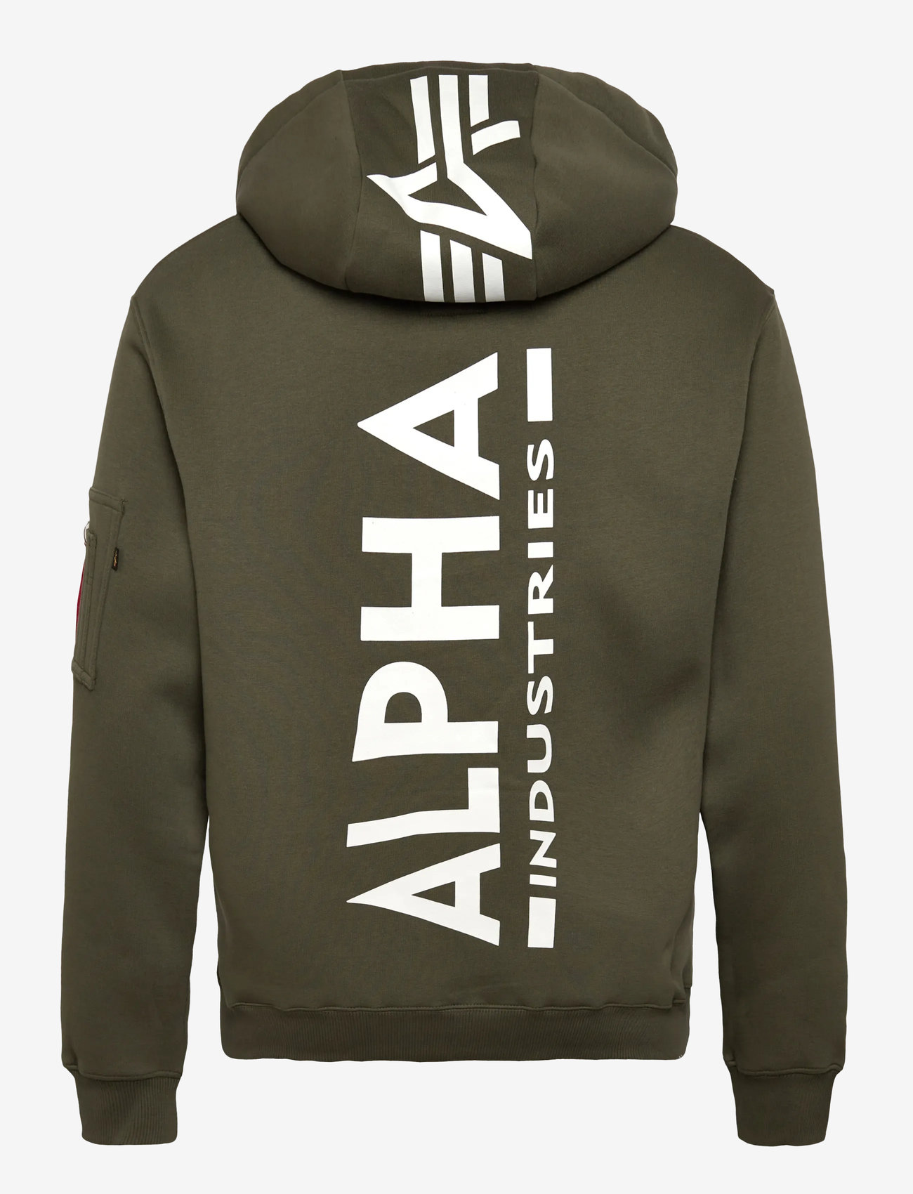 Alpha Industries - Back Print Hoodie - sweatshirts - dark olive - 1