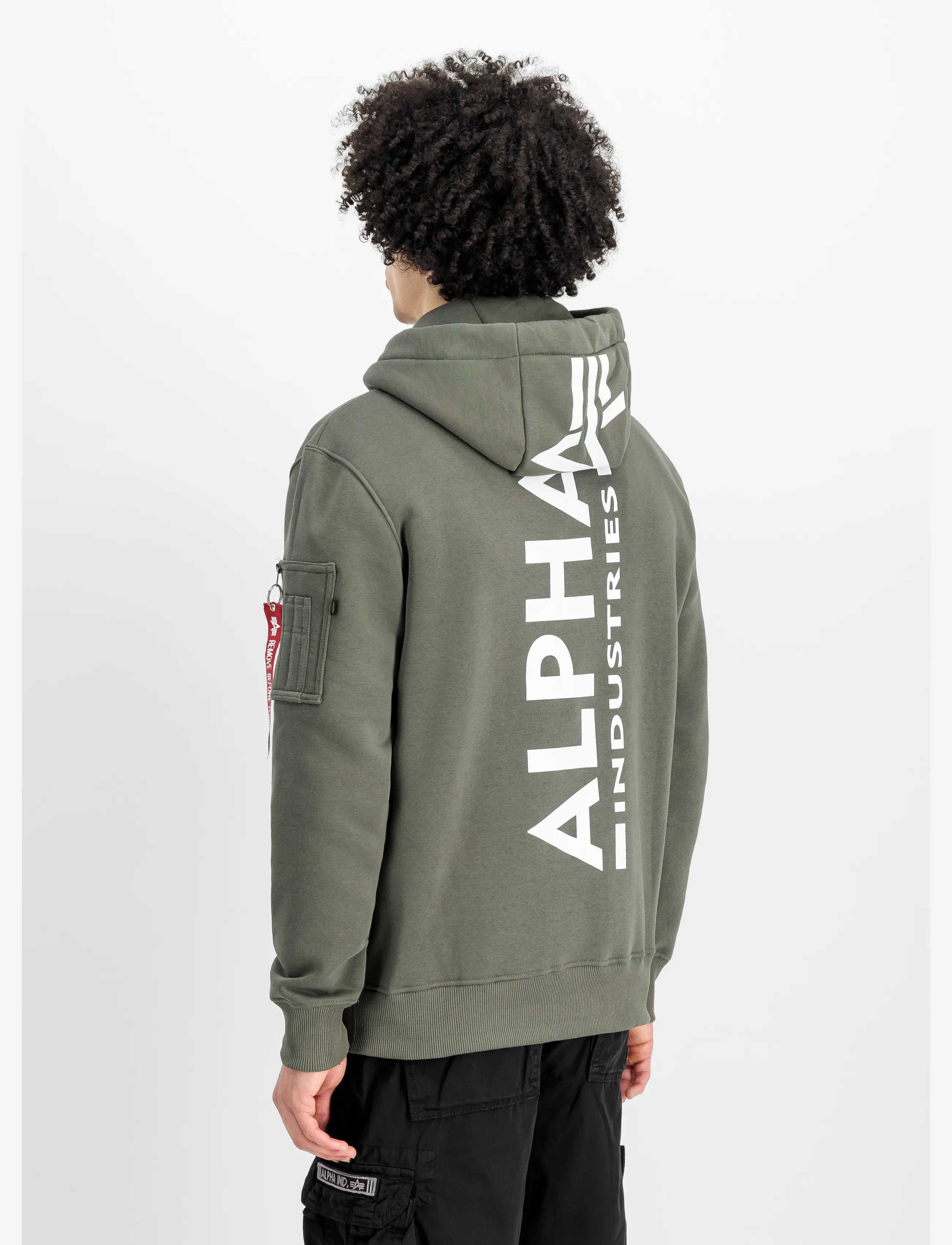 Alpha Industries - Backprint Hoodie - dark olive - 3