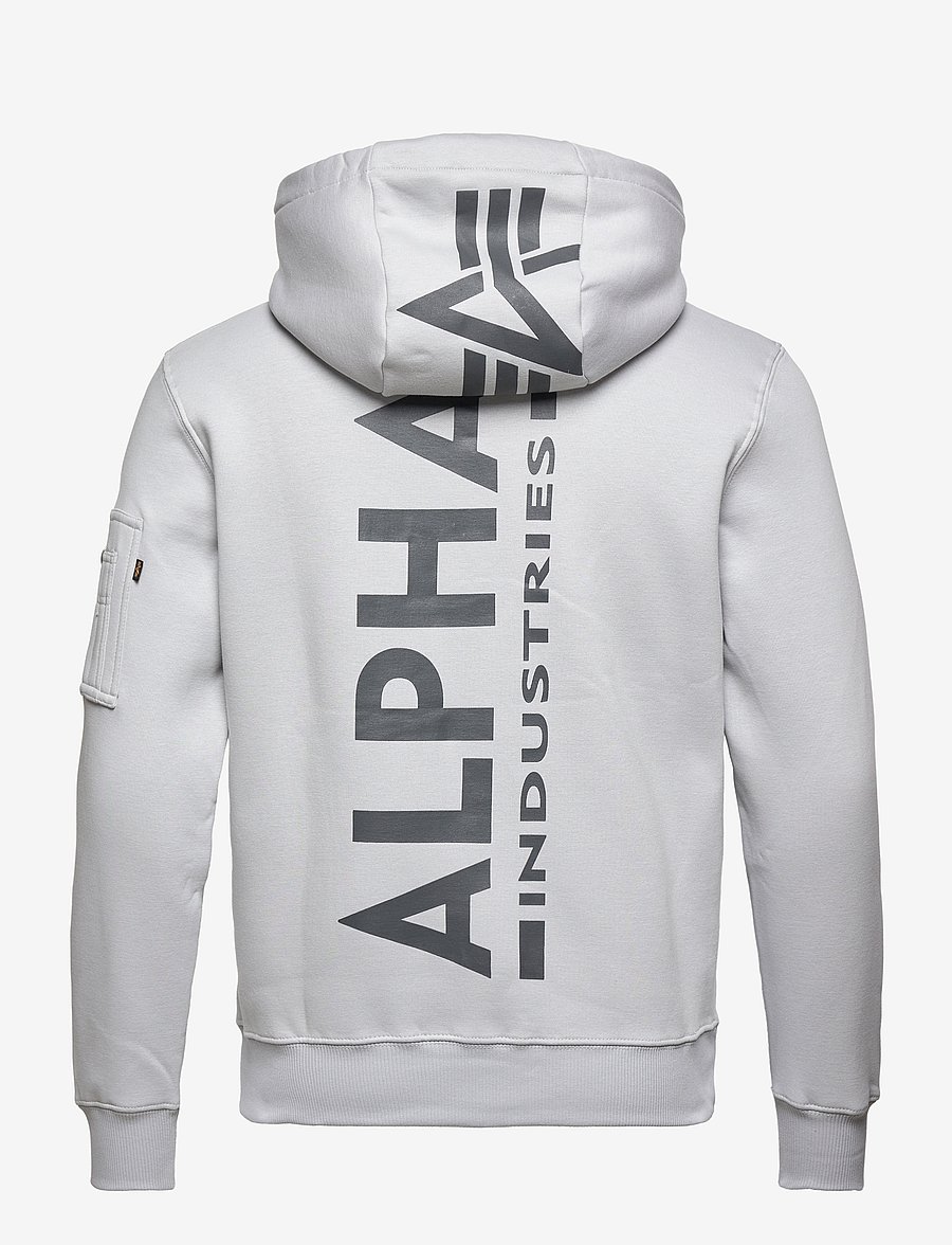 Alpha Industries - Backprint Hoodie - kapuzenpullover - pastel grey - 2