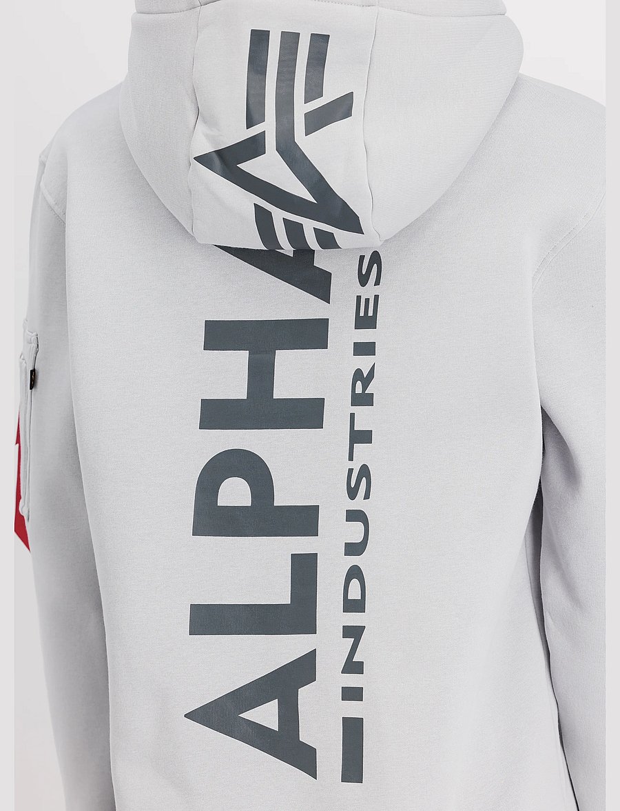 Alpha Industries - Backprint Hoodie - kapuzenpullover - pastel grey - 0