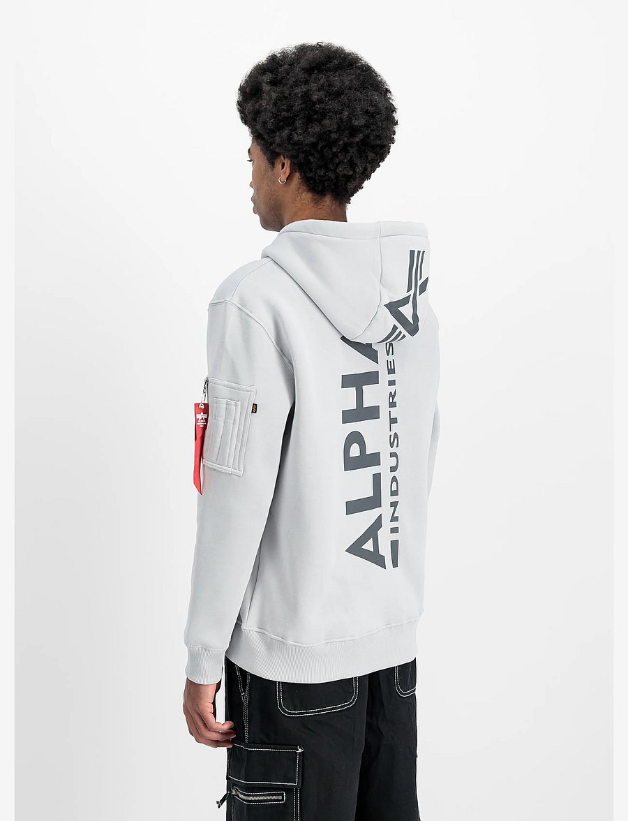 Alpha Industries - Backprint Hoodie - kapuzenpullover - pastel grey - 4