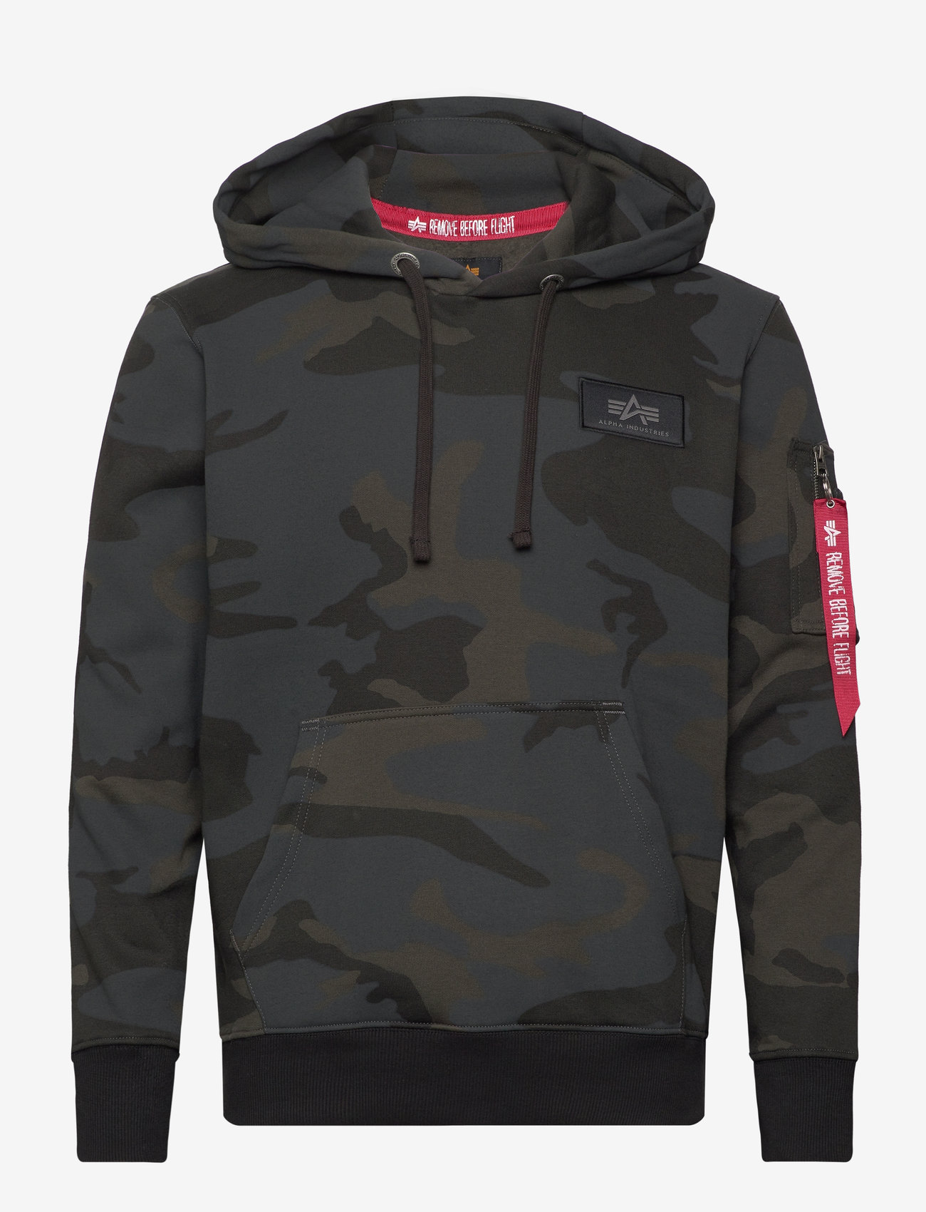 Alpha Industries - Back Print Hoodie Camo - hoodies - black camo - 0