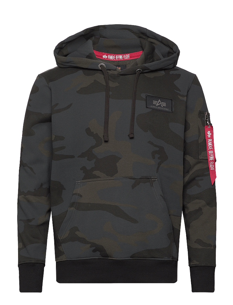 Alpha Industries - Back Print Hoodie Camo - hoodies - black camo - 0
