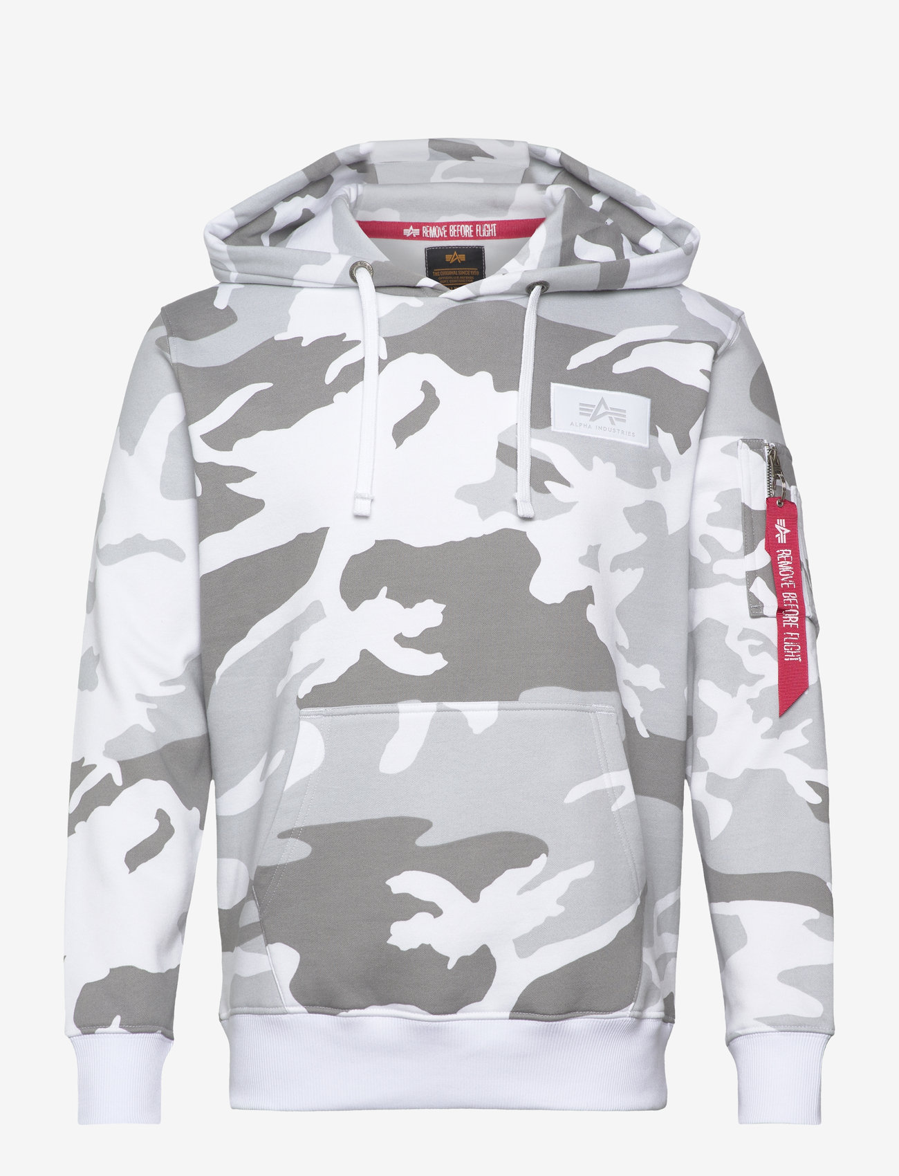 Alpha Industries - Back Print Hoodie Camo - kapuutsiga dressipluusid - white camo - 0