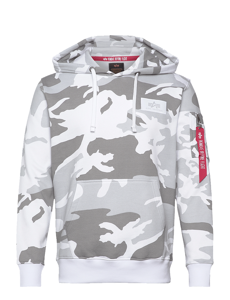 Alpha Industries - Back Print Hoody Camo - hoodies - white camo - 0