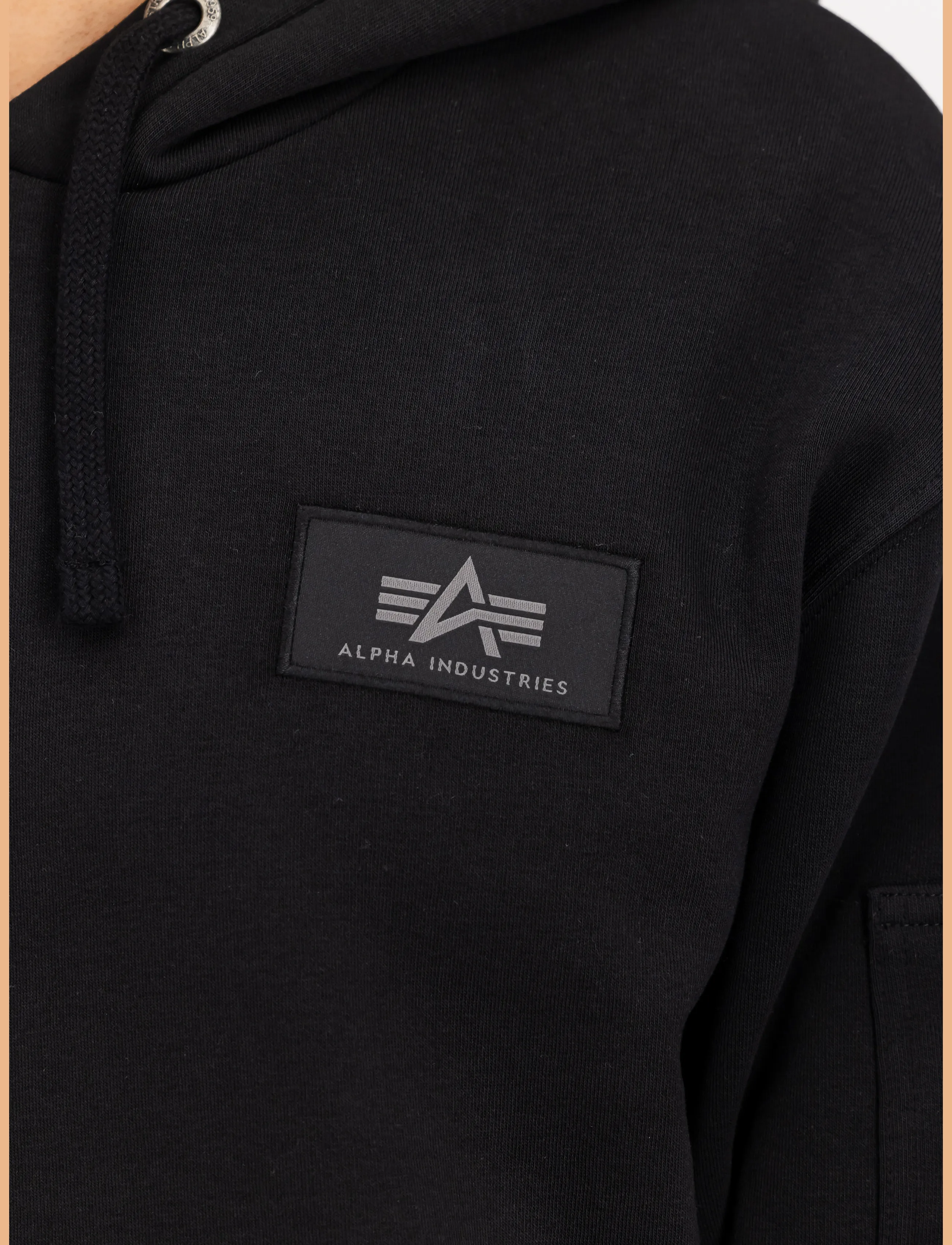 Alpha Industries - Backprint Hoodie Camo Print - black/woodland - 5