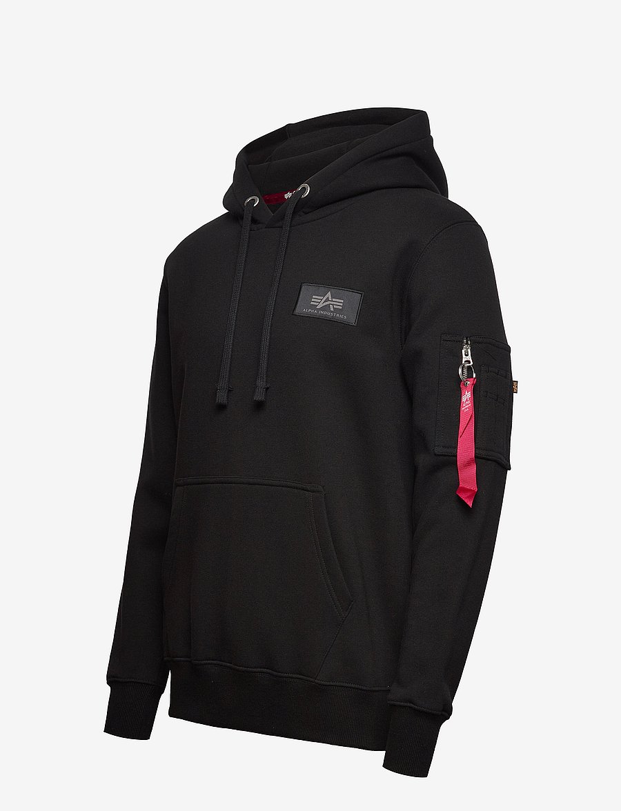 Alpha Industries - Backprint Hoodie Camo Print - hættetrøjer - black/woodland - 3