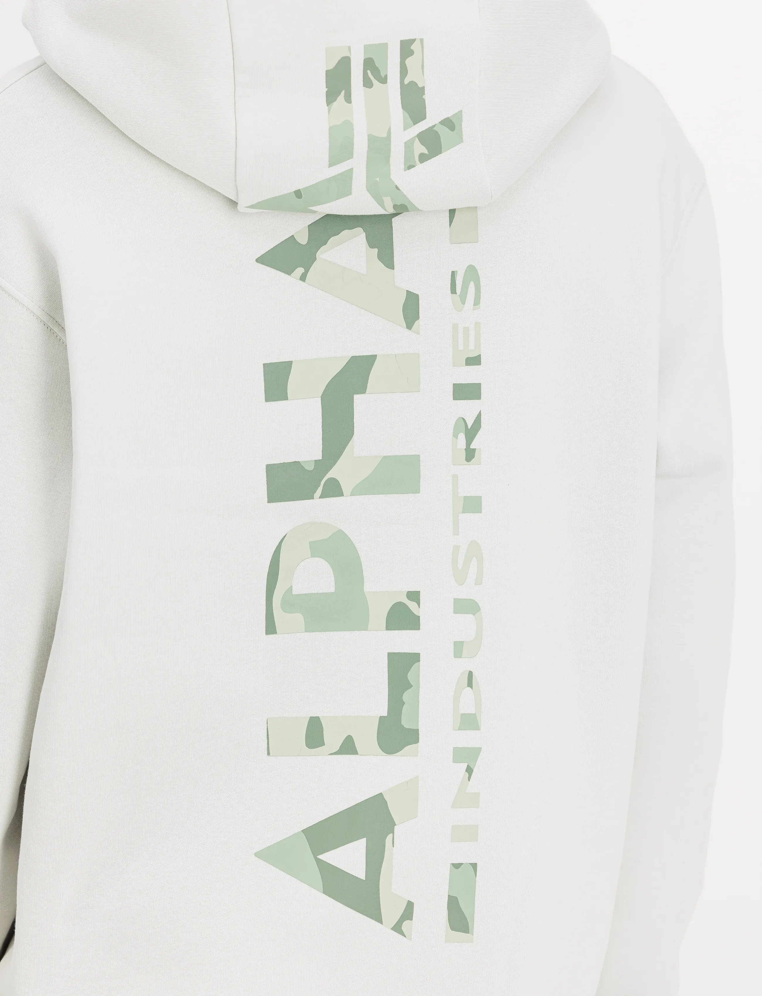 Alpha Industries - Backprint Hoodie Camo Print - kapuutsiga pusad - stone - 4