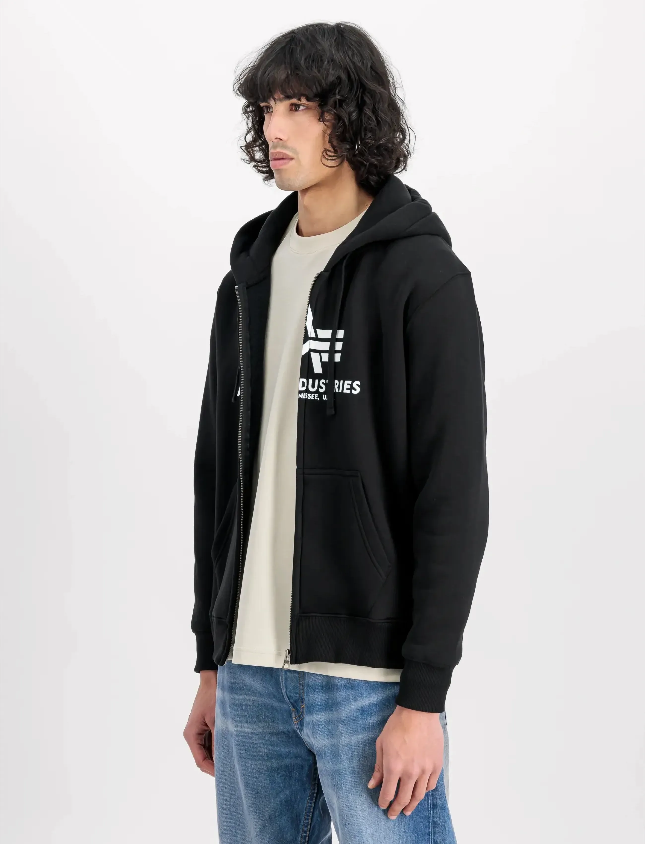 Alpha Industries Basic Zip Hoody - Sweatshirts - BLACK / black