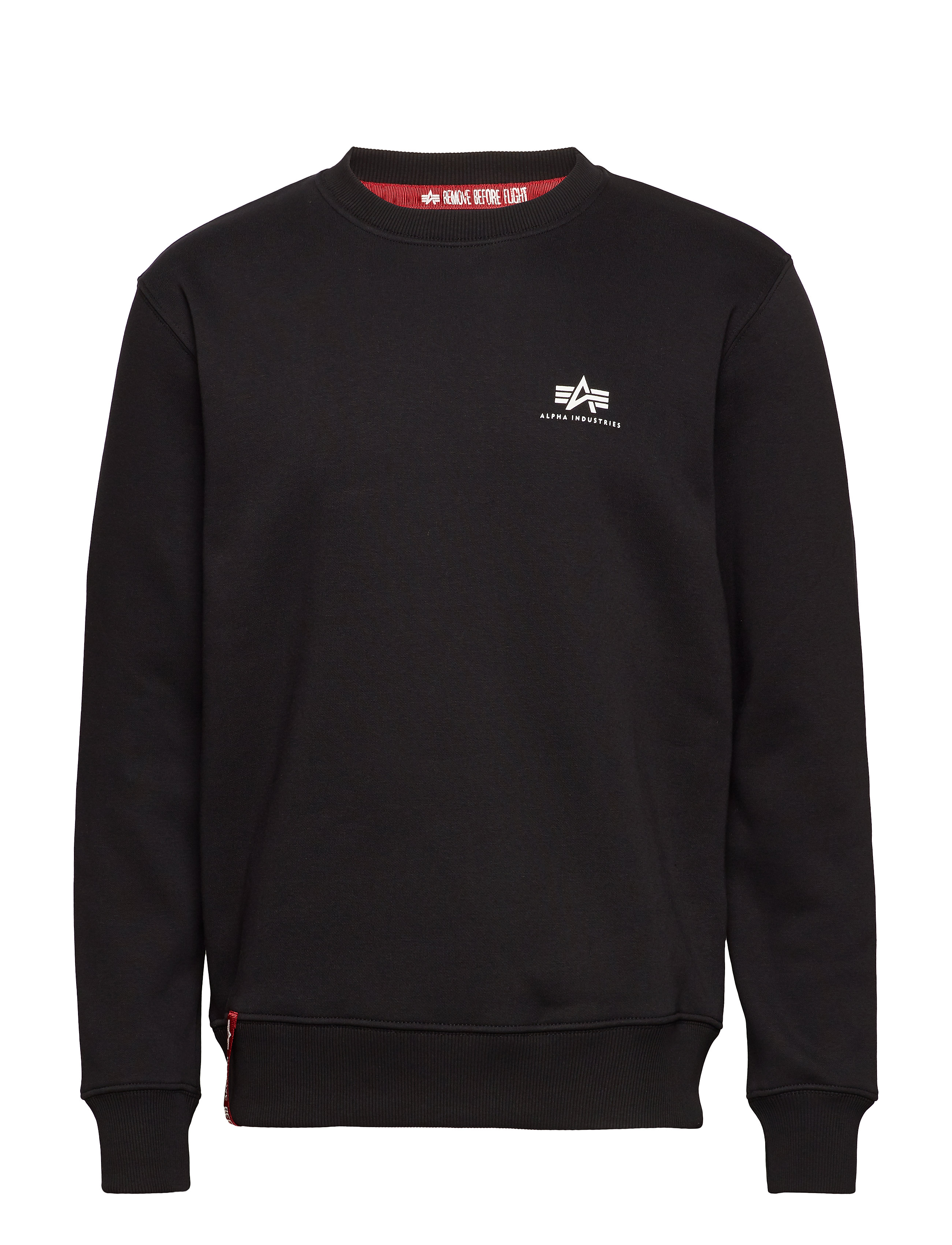 Alpha Industries Basic Sweatshirt SL - Dressipluusid - BLACK / black