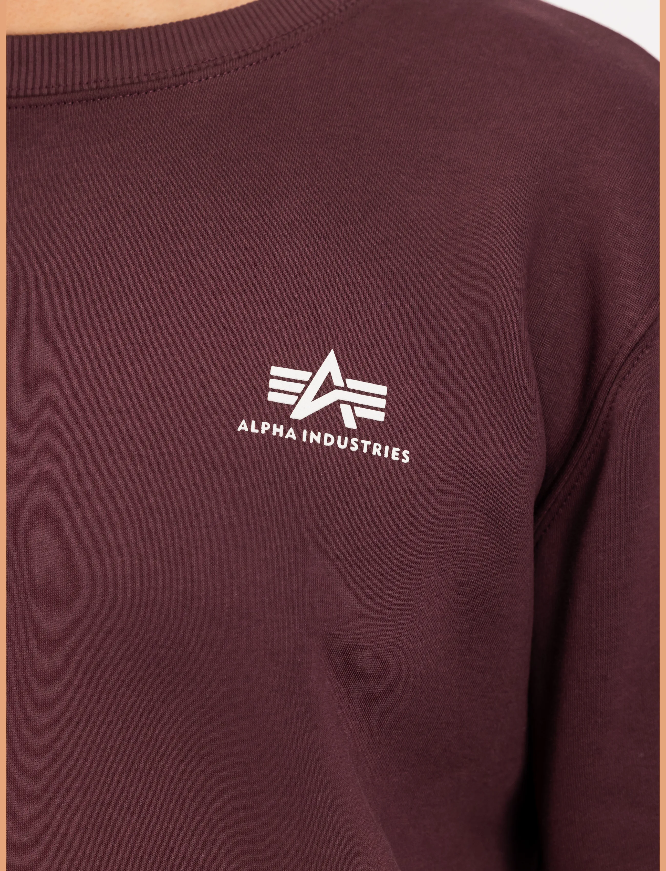 Alpha Industries - Basic Sweatshirt SL - dressipluusid - deep maroon - 4