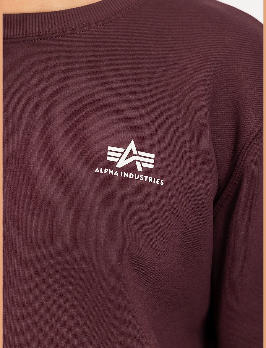 Alpha Industries - Basic Sweatshirt SL - shop by style - deep maroon - 4