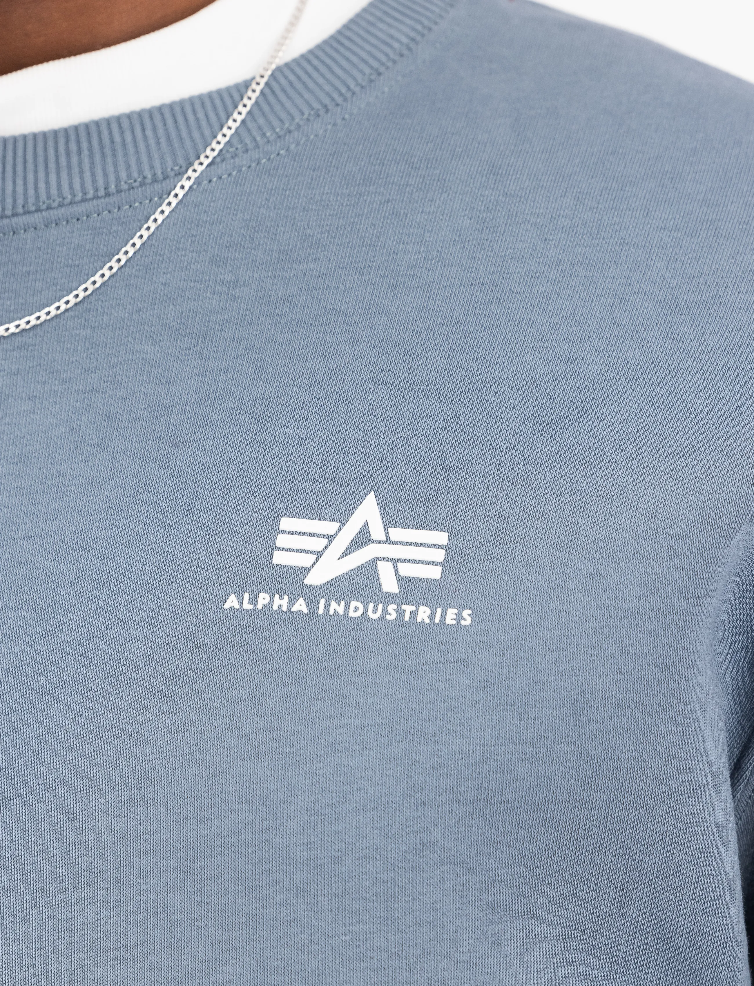Alpha Industries Basic Sweatshirt Sl, S, Blue, Sweatshirts & Hættetrøjer > Sweatshirts, Herre