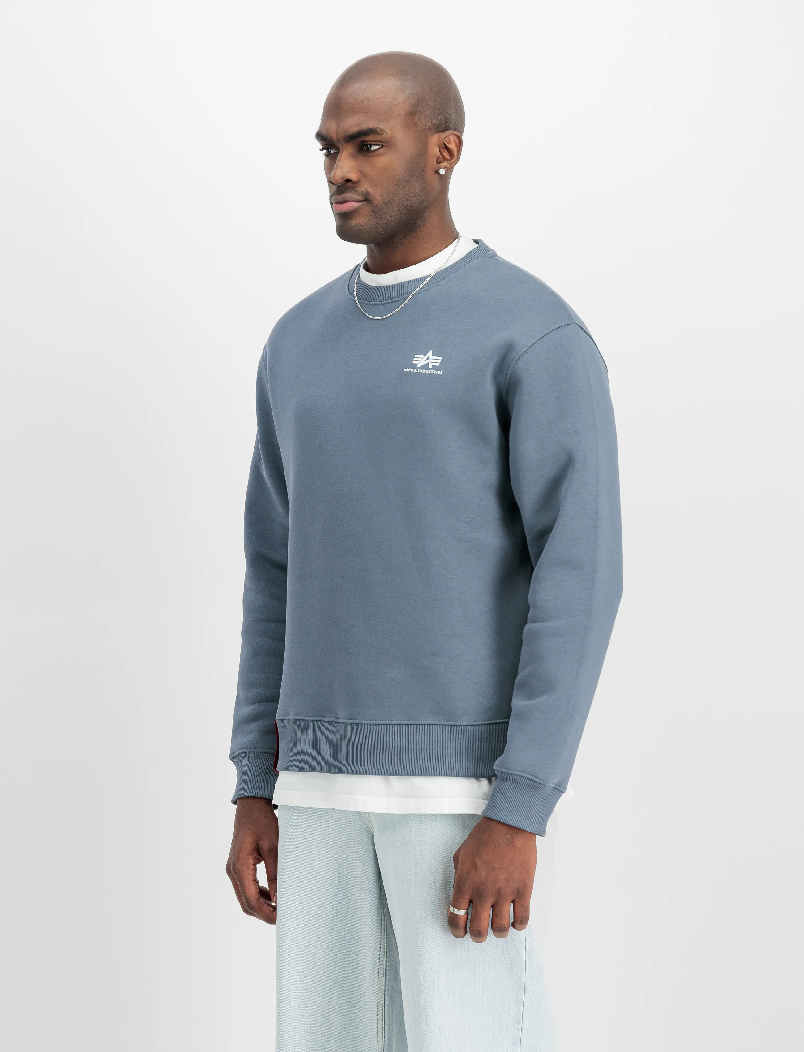 Alpha Industries Basic Sweatshirt SL - Dressipluusid - DENIM BLUE / blue