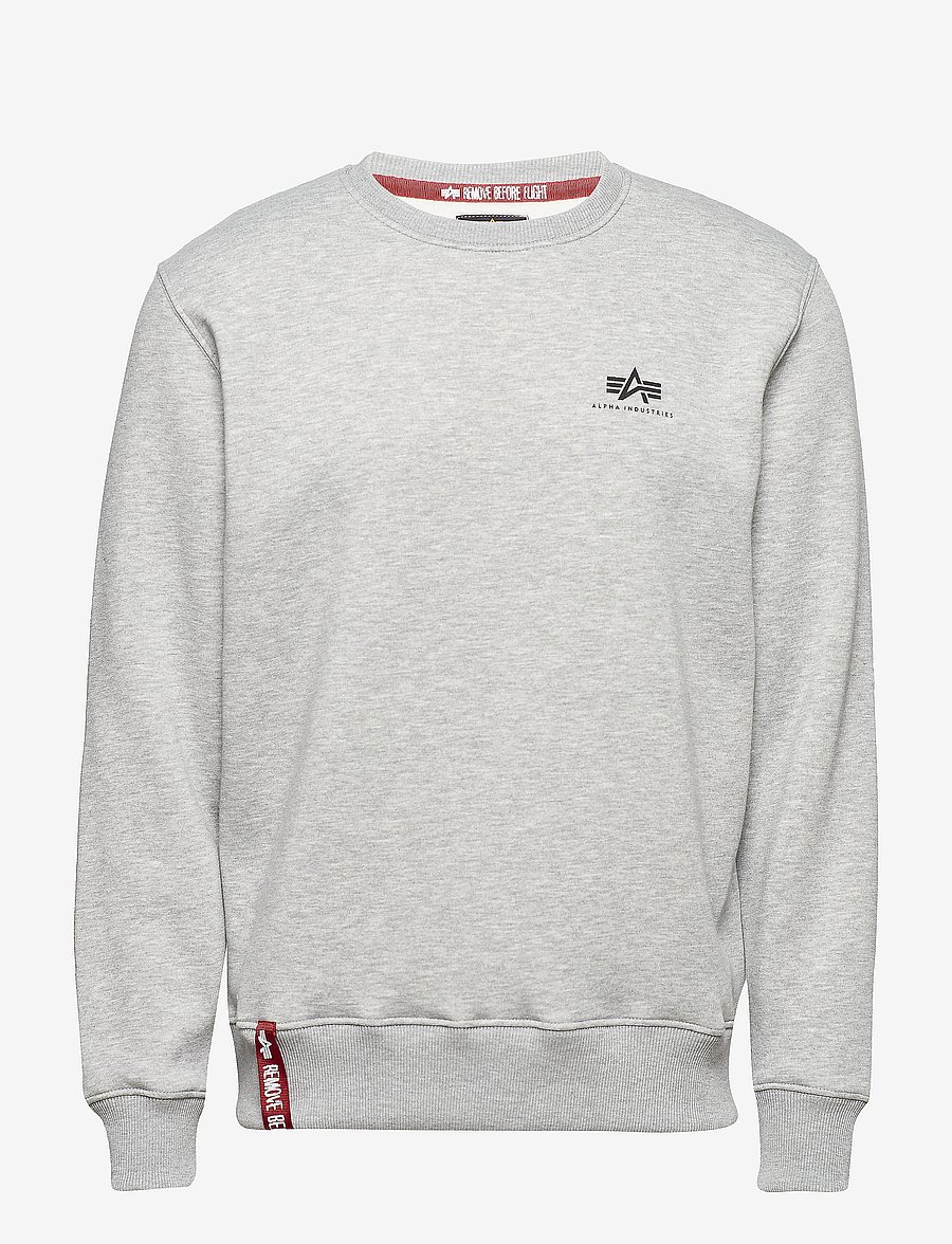 Alpha Industries - Basic Sweatshirt SL - dressipluusid - grey heather - 1