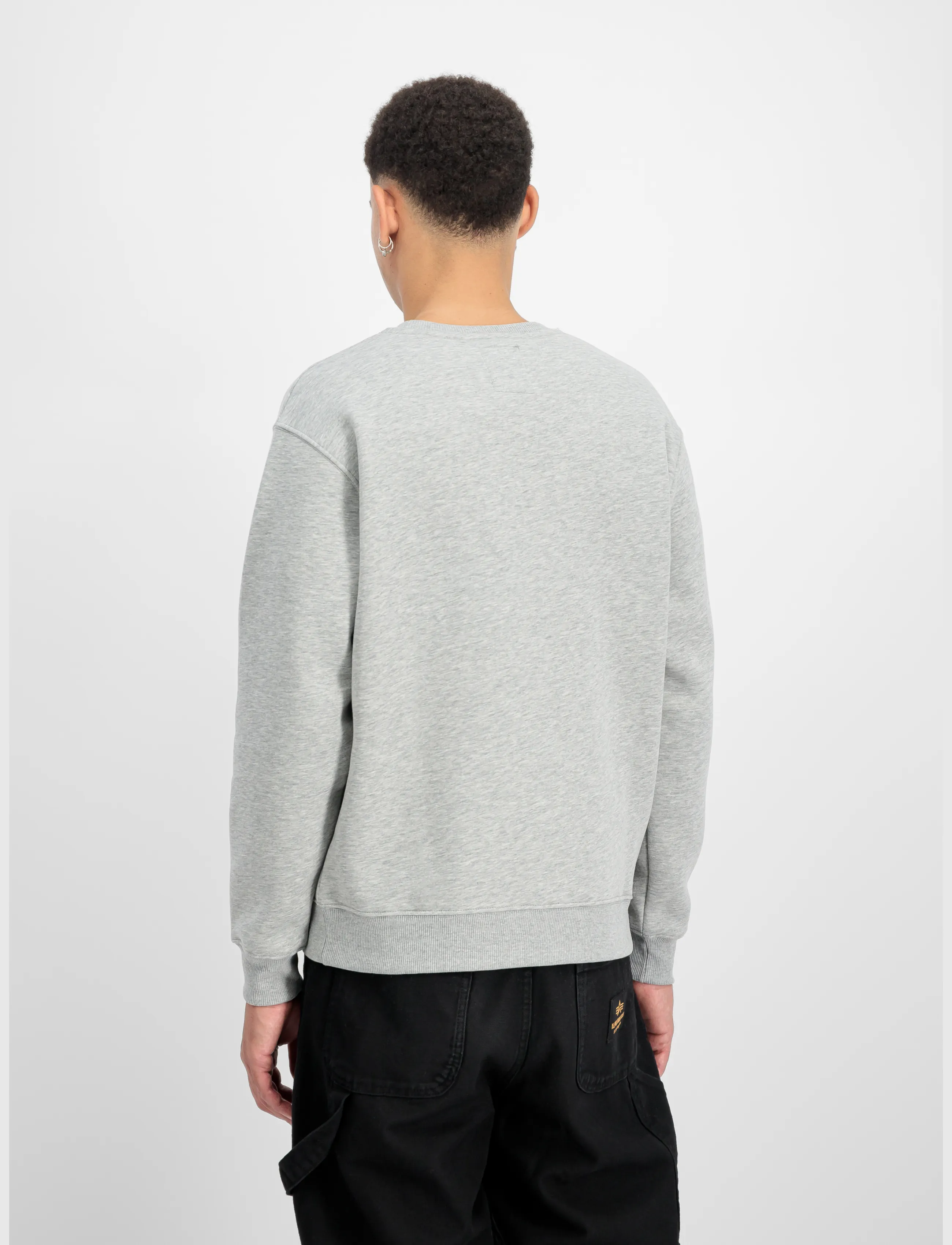 Alpha Industries - Basic Sweatshirt SL - dressipluusid - grey heather - 5