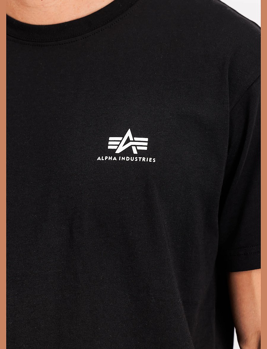 Alpha Industries - Basic T-Shirt SL - kortærmede t-shirts - black - 4