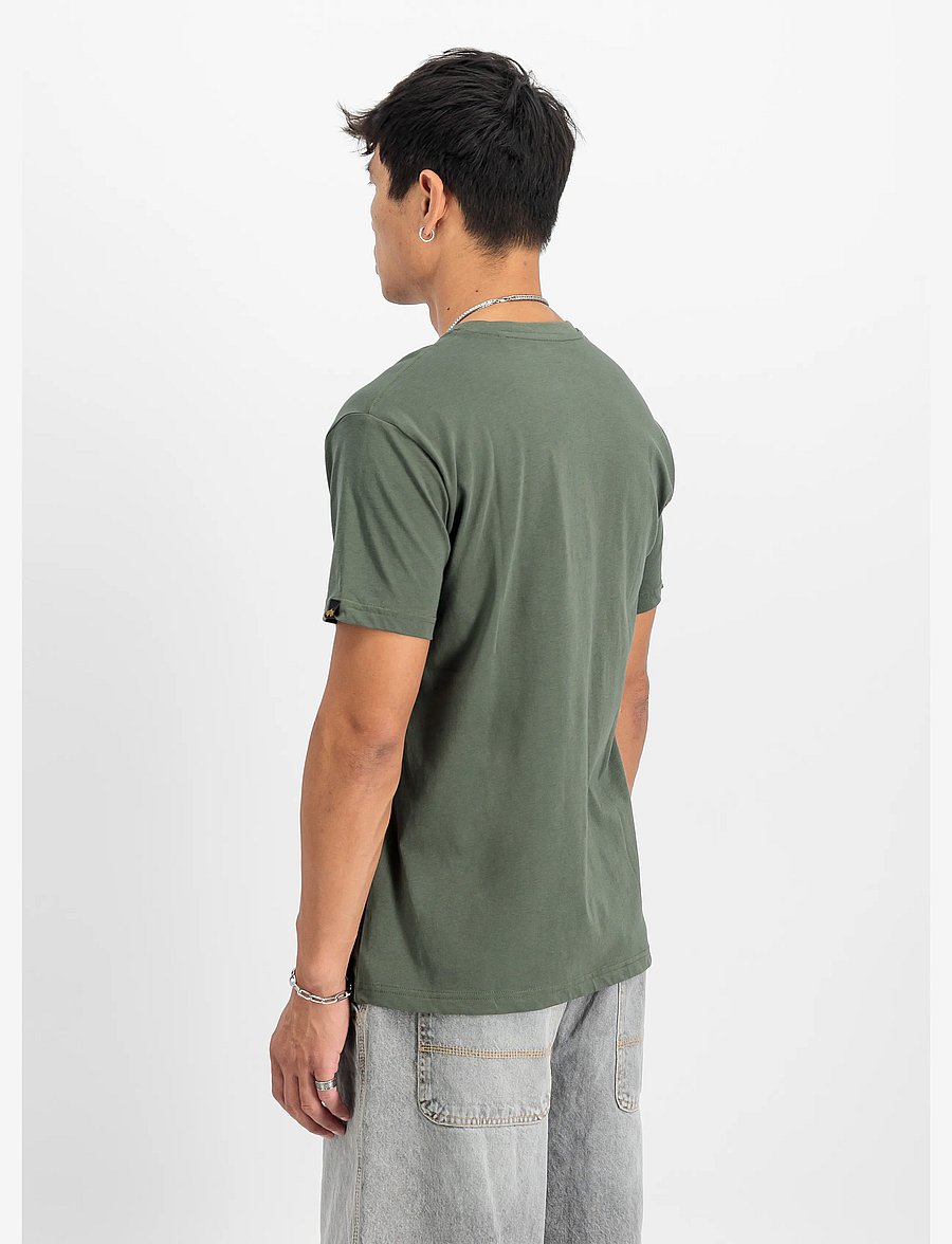 Alpha Industries - Basic T-Shirt SL - kurzärmelig - dark olive - 4