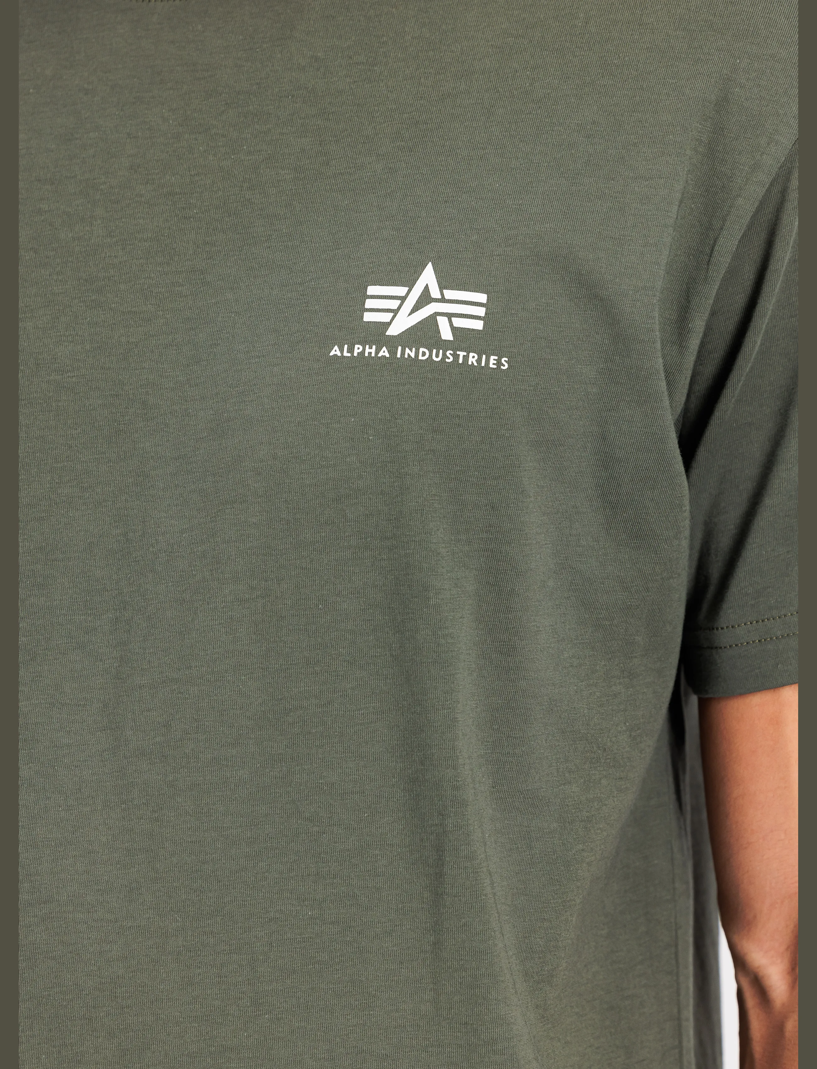 Alpha Industries - Basic T-Shirt SL - kurzärmelig - dark olive - 5
