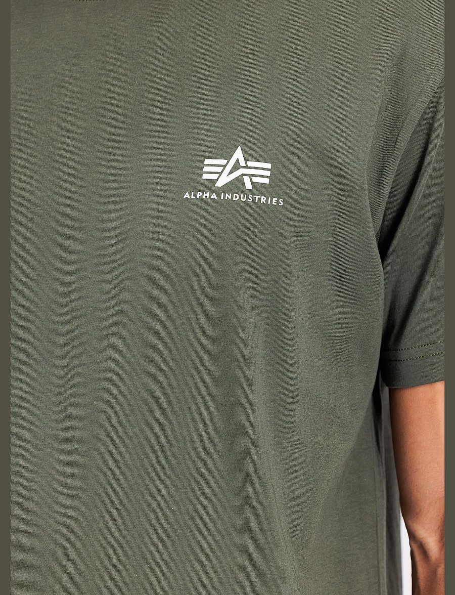 Alpha Industries - Basic T-Shirt SL - kurzärmelig - dark olive - 5