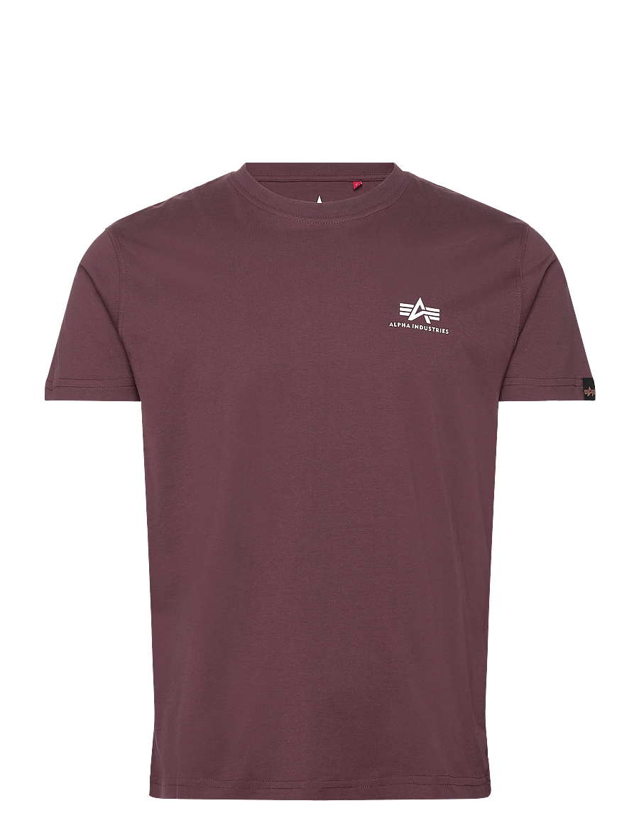 Alpha Industries - Basic T Small Logo - kortærmede t-shirts - deep maroon - 1