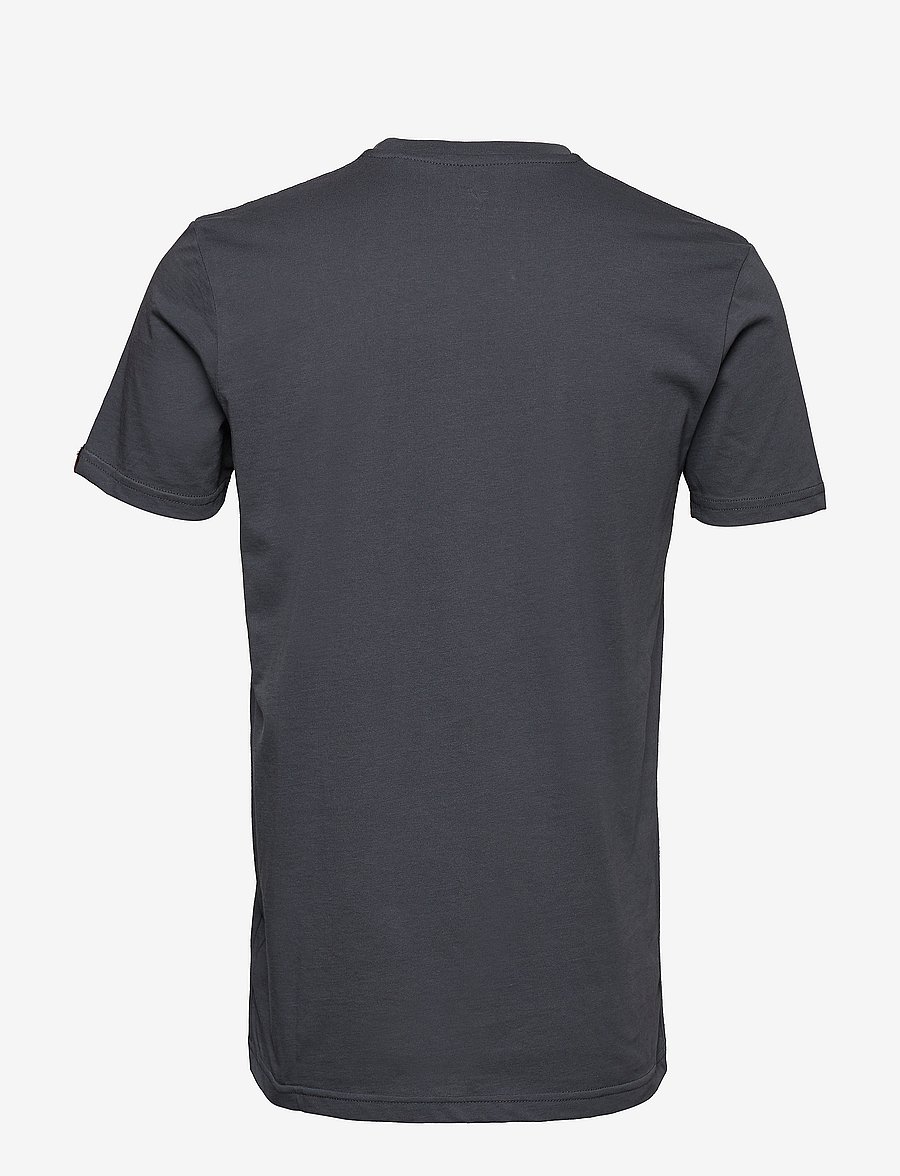 Alpha Industries - Basic T Small Logo - kortärmade t-shirts - greyblack - 2