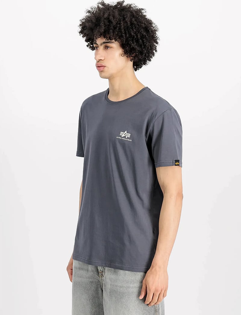 Alpha Industries - Basic T-Shirt SL - kortærmede t-shirts - greyblack - 0