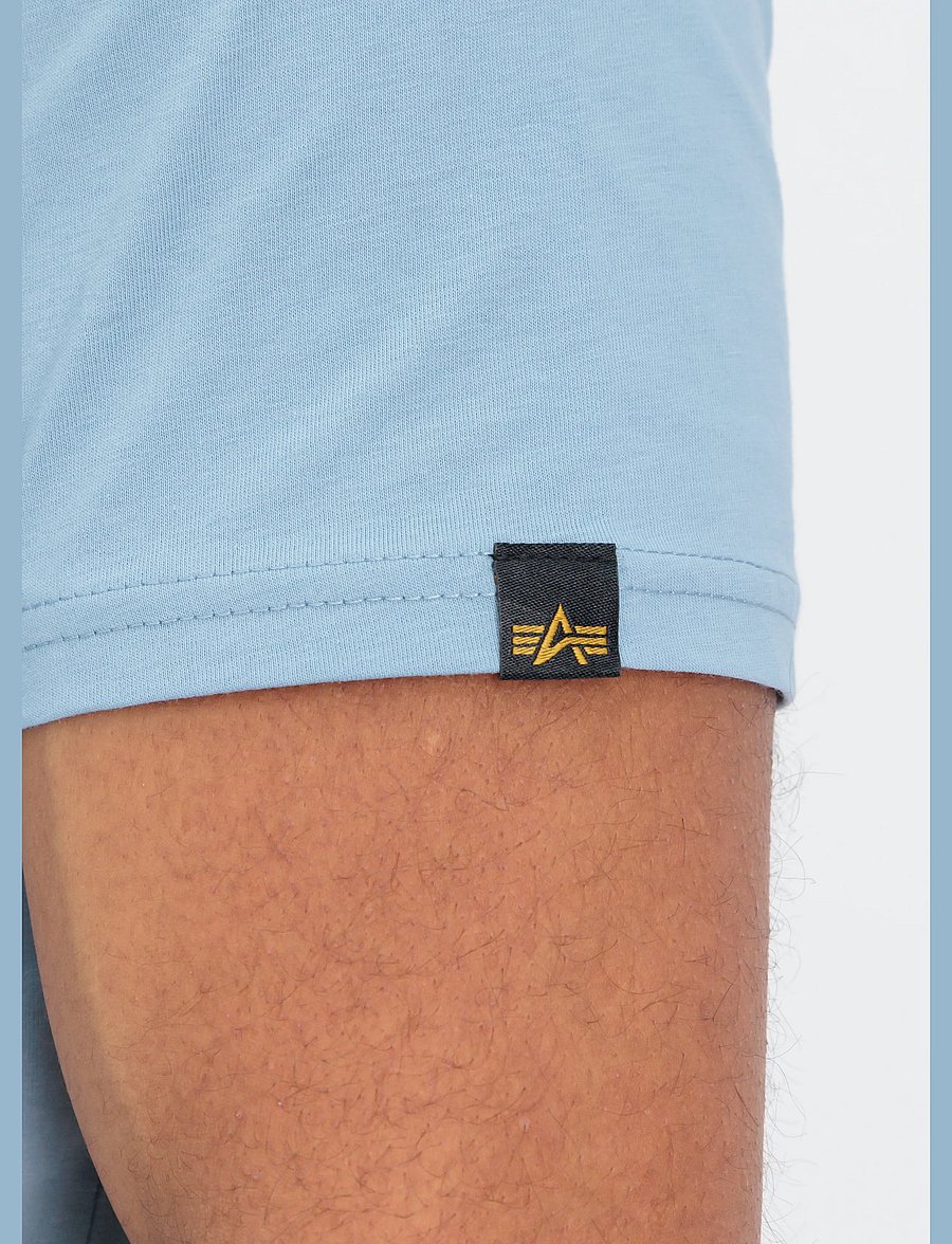 Alpha Industries - Basic T-Shirt SL - kurzärmelig - greyblue - 4