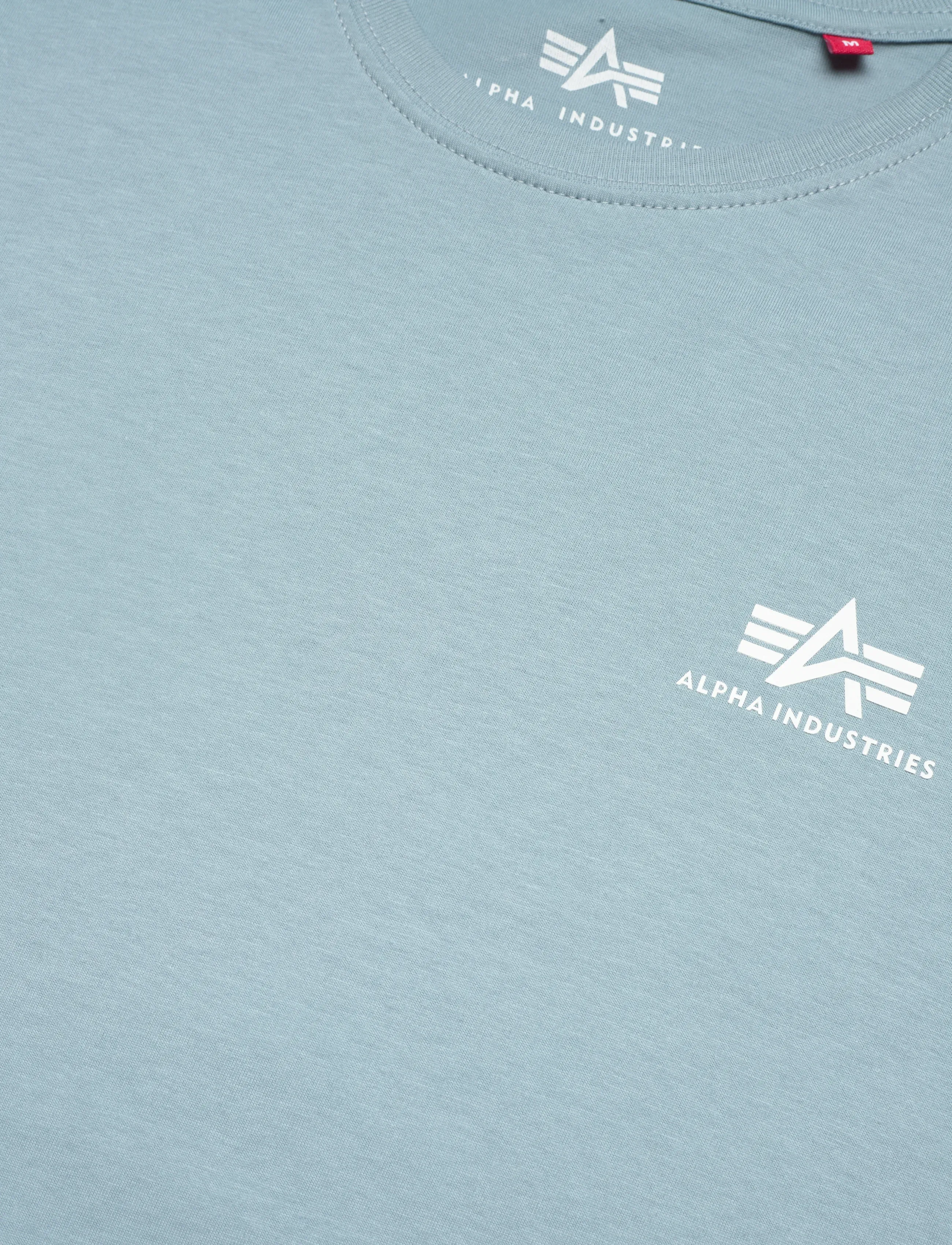 Alpha Industries - Basic T Small Logo - kortärmade t-shirts - greyblue - 4