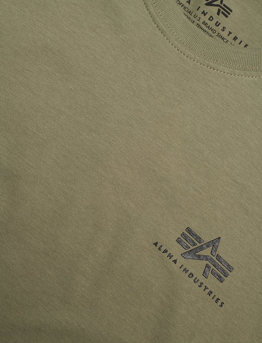 Alpha Industries - Basic T Small Logo - stutterma bolir - olive - 2