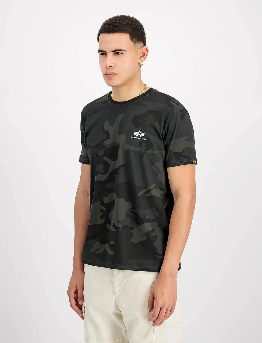 Alpha Industries - Basic T-Shirt SL Camo - kurzärmelig - black camo - 1